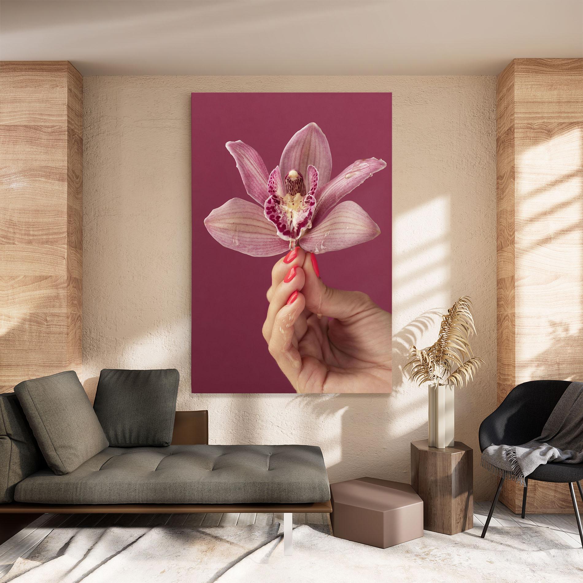 Leinwandbild Orchid Holding mockup 8
