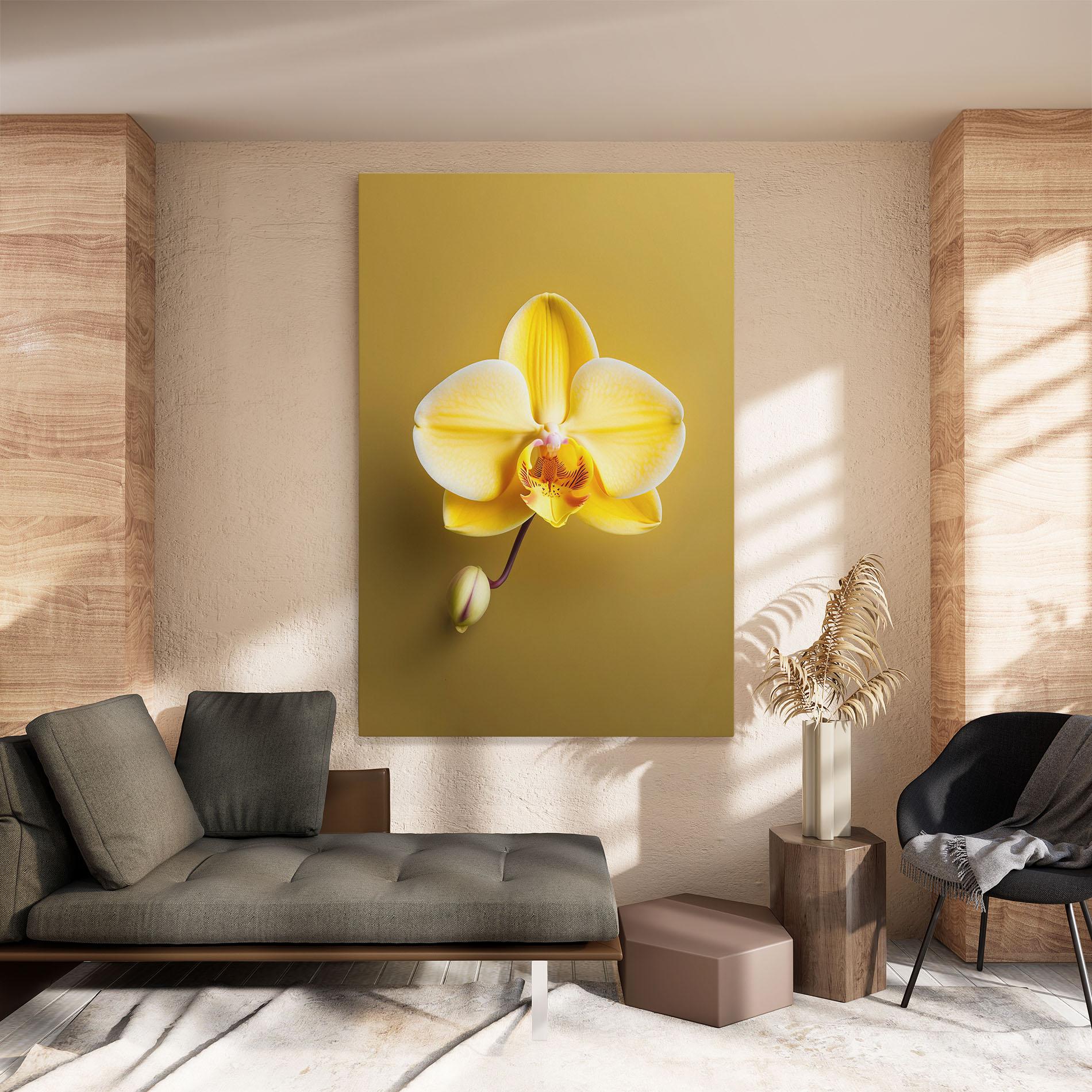 Leinwandbild Pastel Yellow Orchid mockup 8