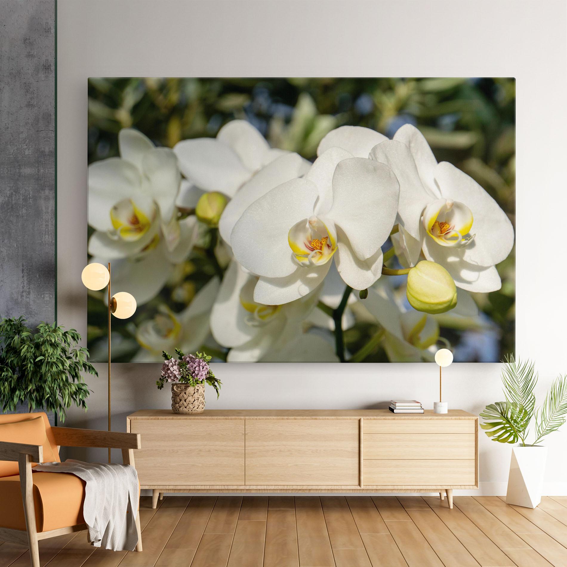 Leinwandbild Big Orchids In Nature mockup 9