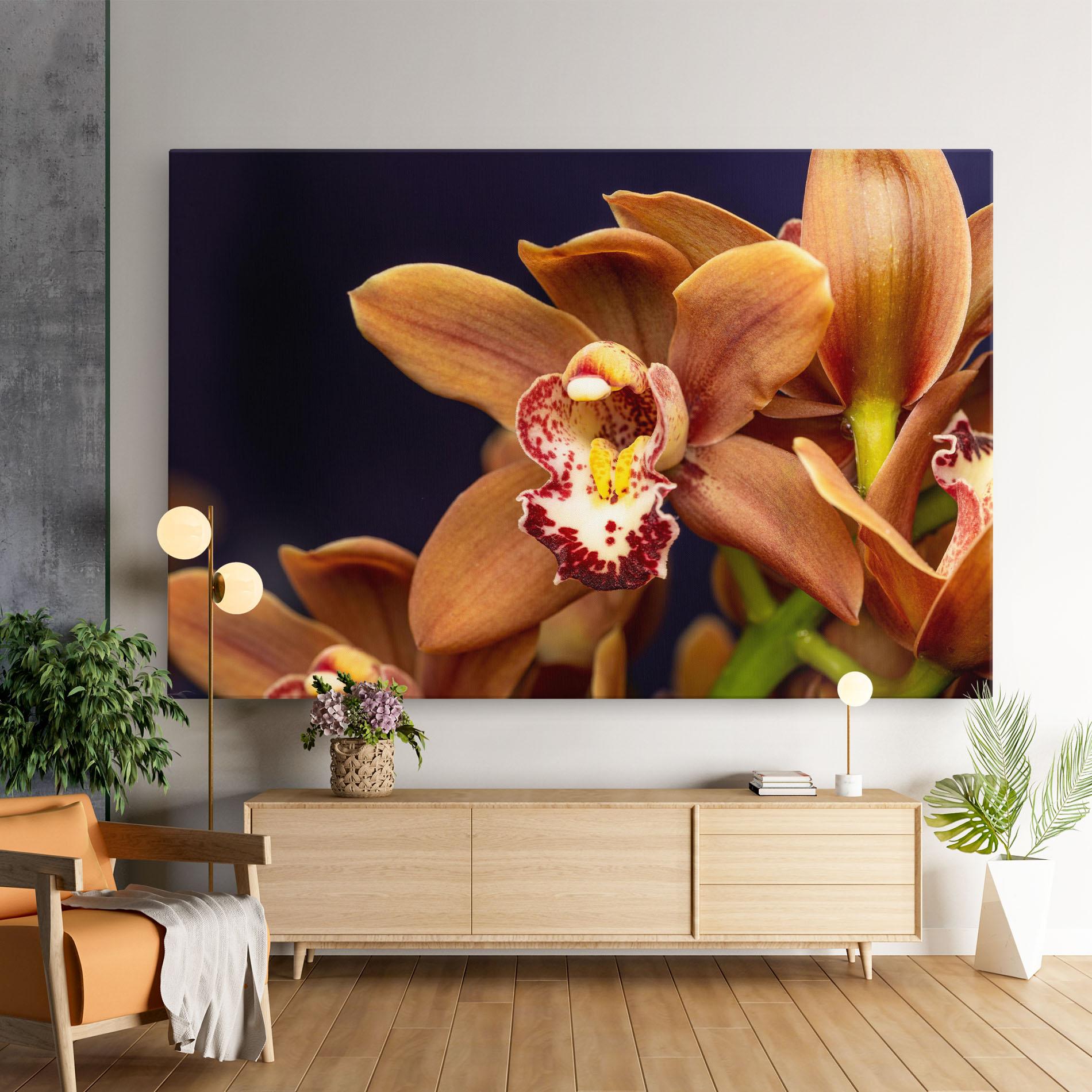 Leinwandbild Dirty Orange Orchid mockup 9