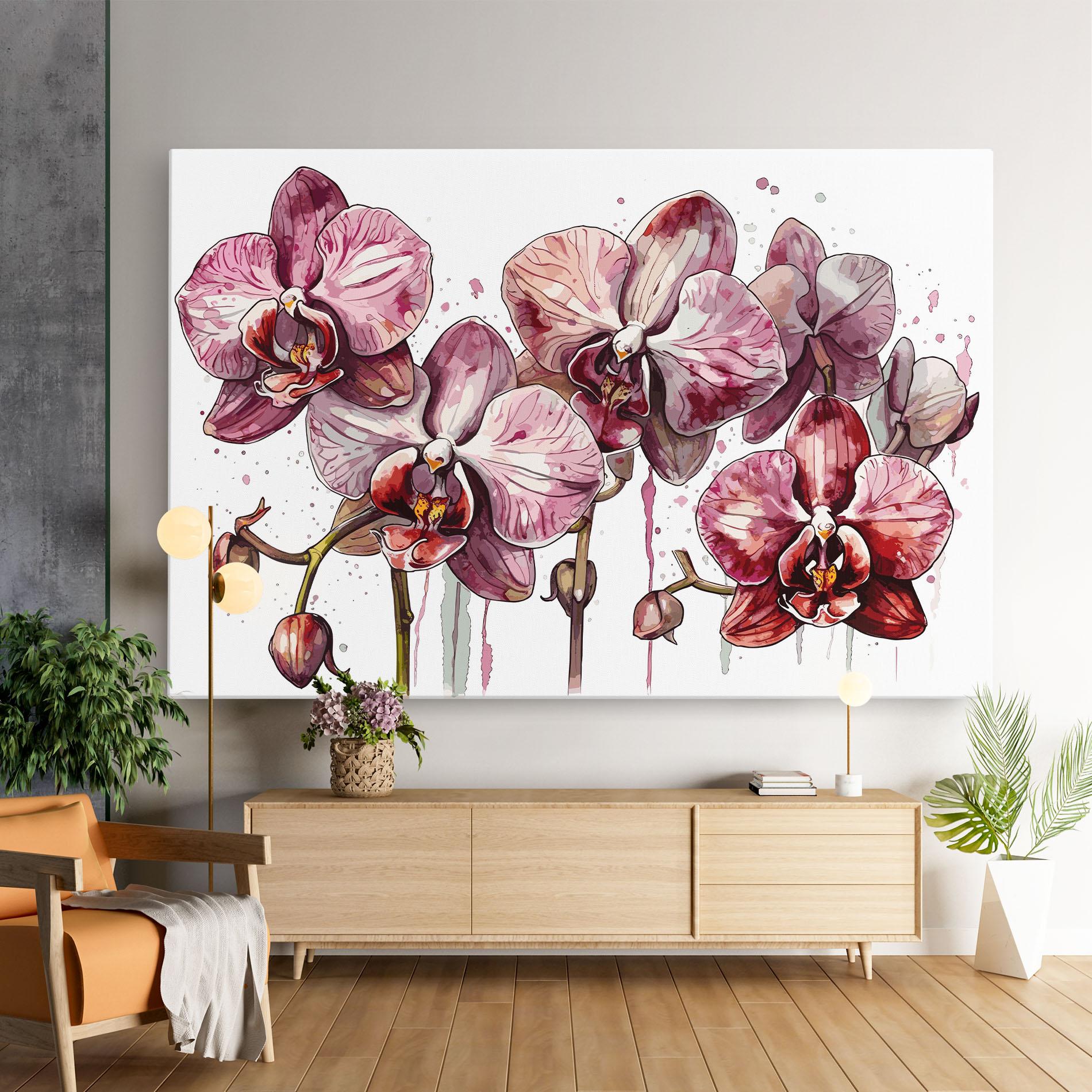 Leinwandbild Orchid Art mockup 9
