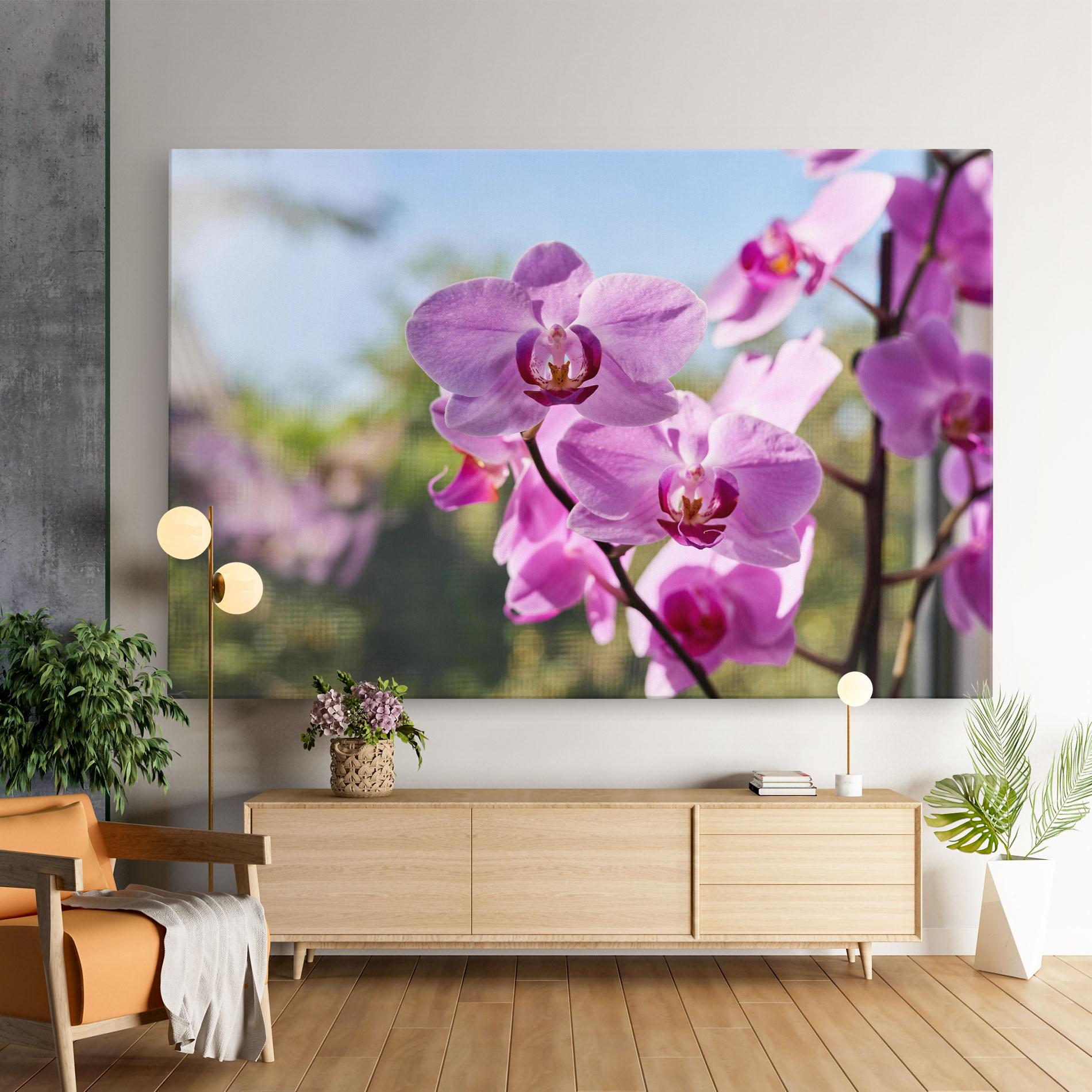 Leinwandbild Orchids In The Garden mockup 9