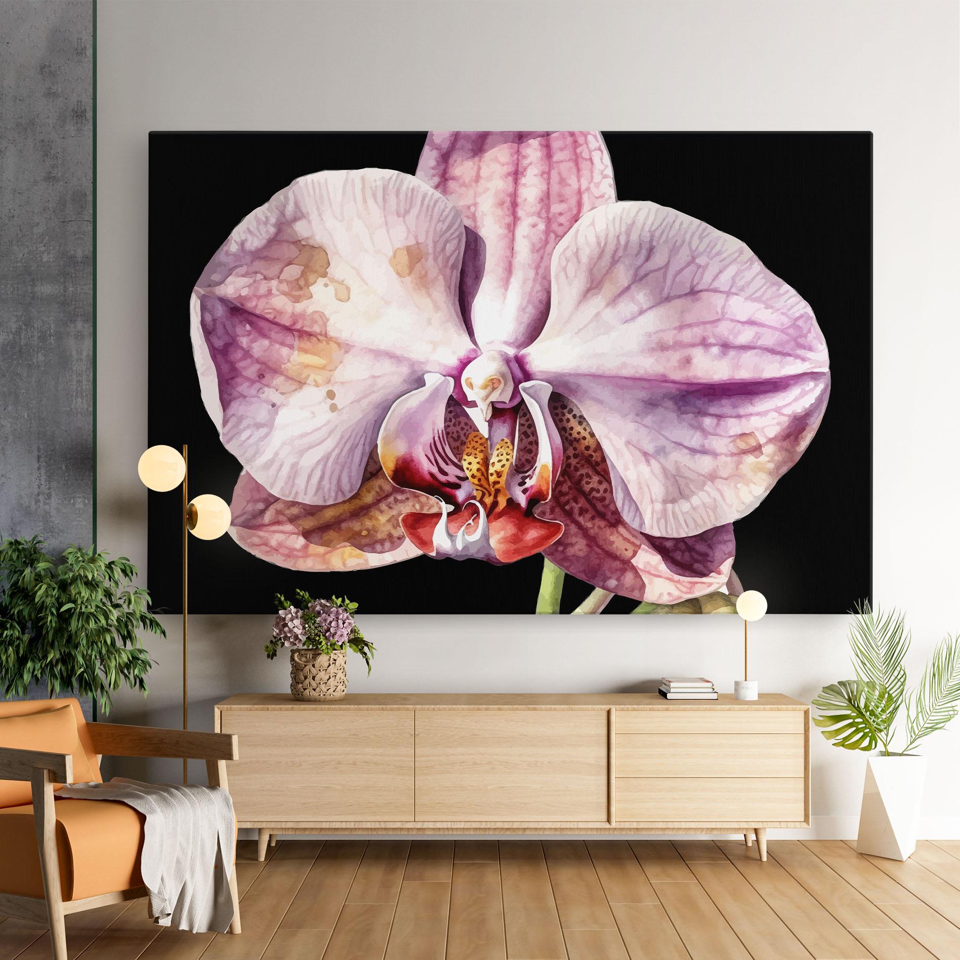 Leinwandbild Painted Orchid mockup 9