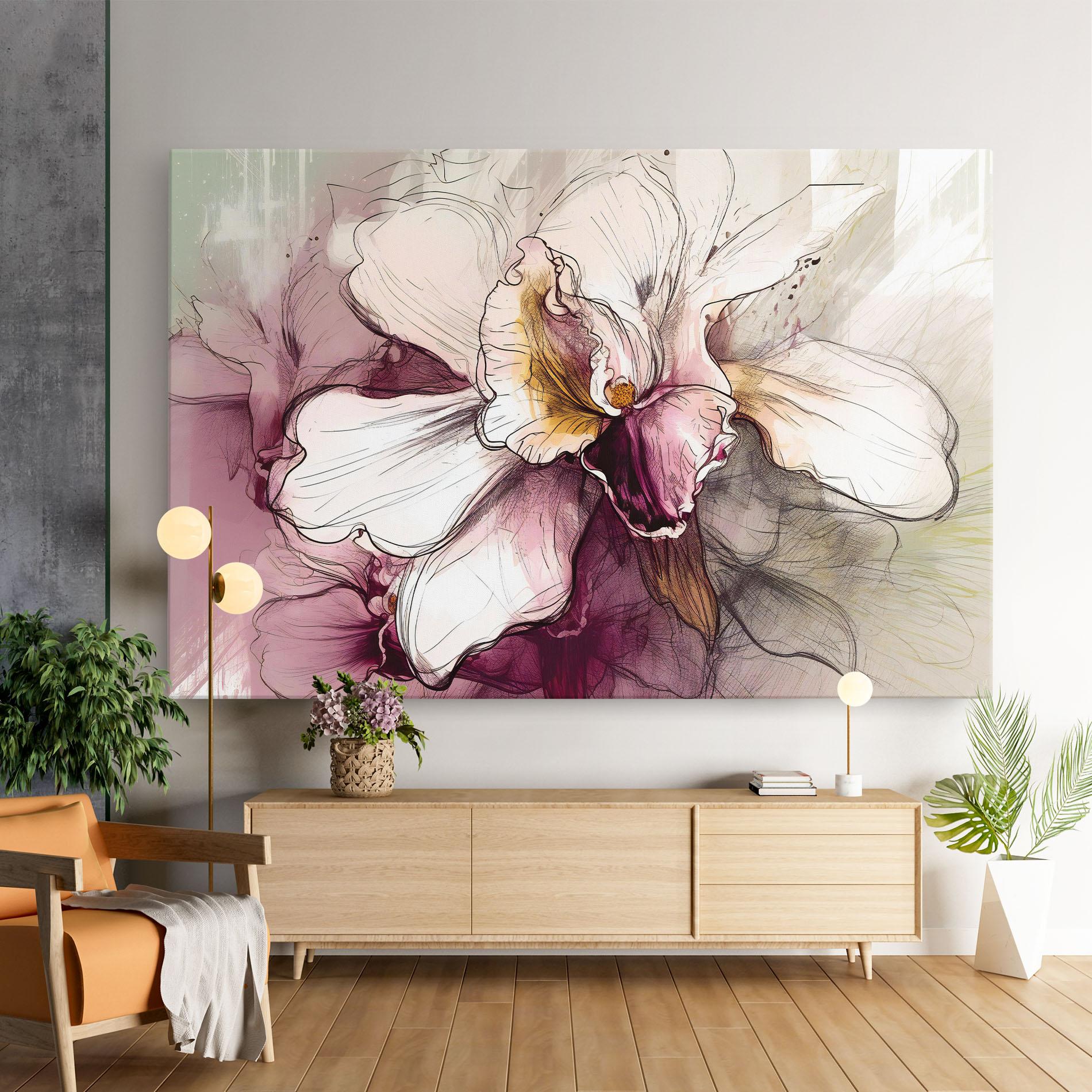 Leinwandbild Painted Purple Orchid mockup 9