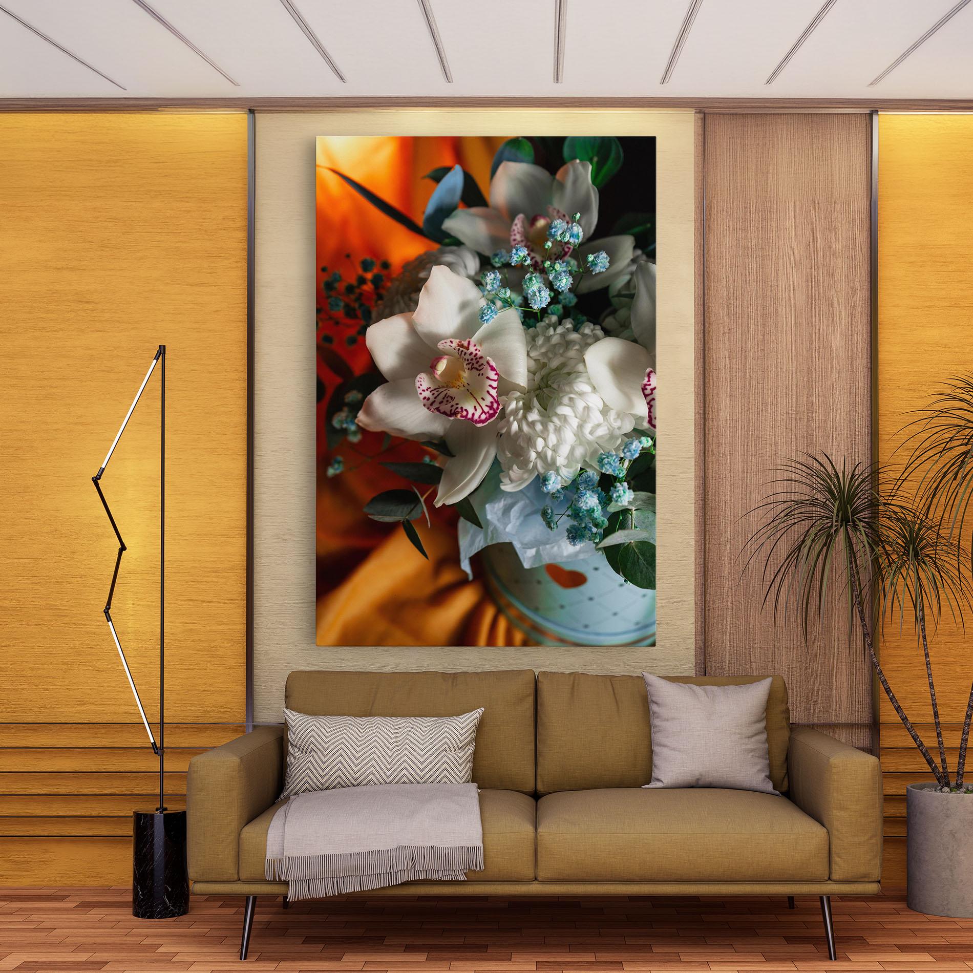 Leinwandbild Orchid In Vase mockup 9