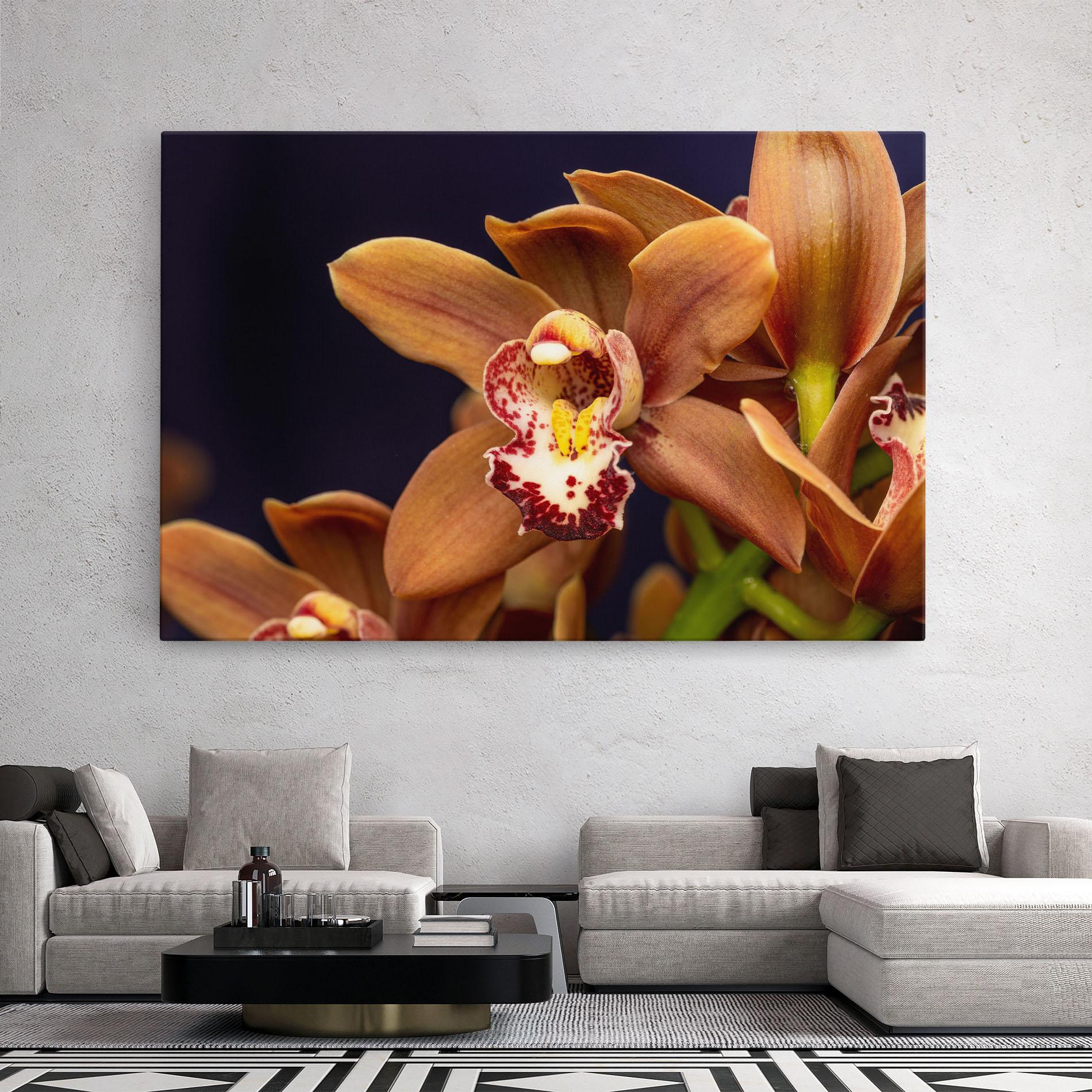 Leinwandbild Dirty Orange Orchid mockup 2