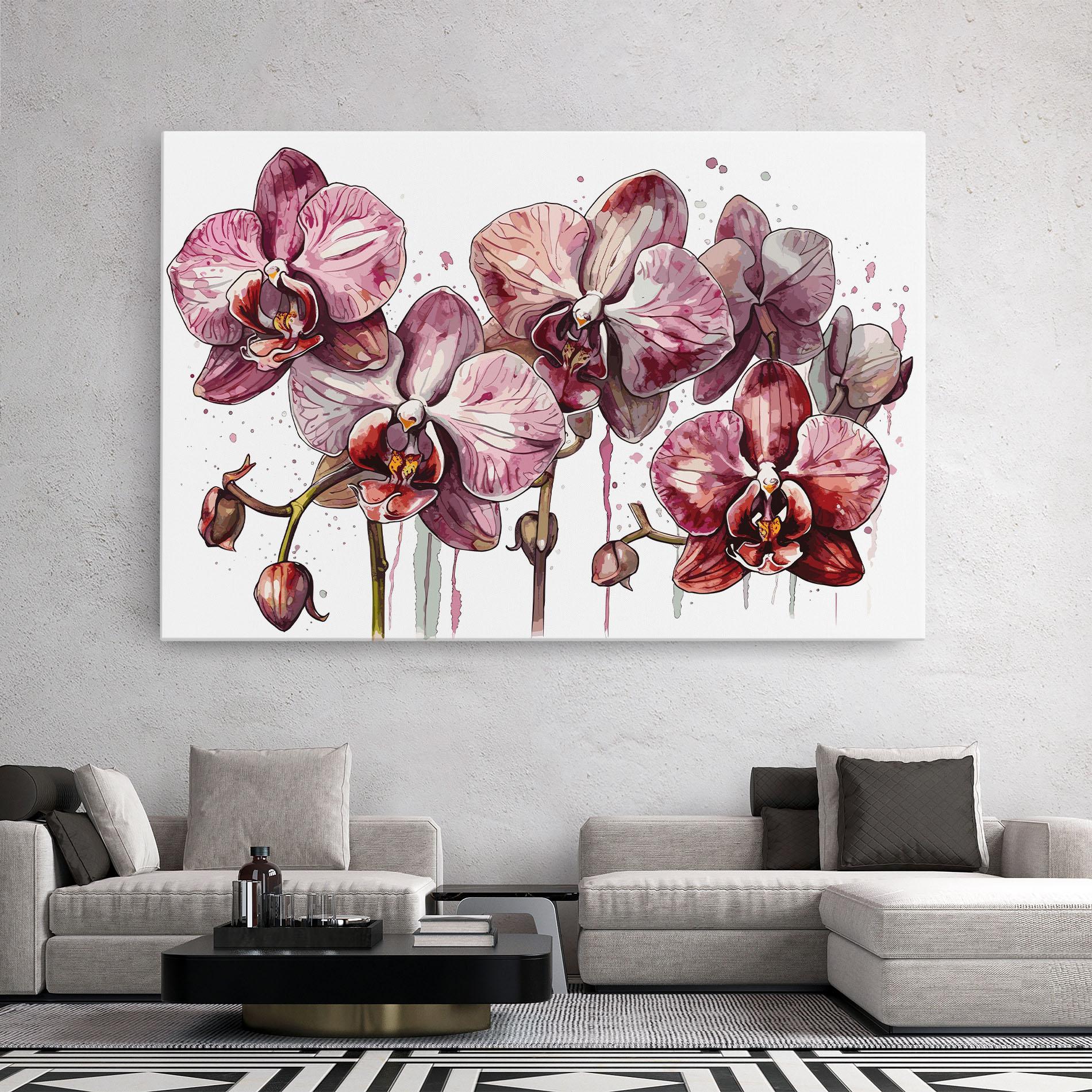 Leinwandbild Orchid Art mockup 2