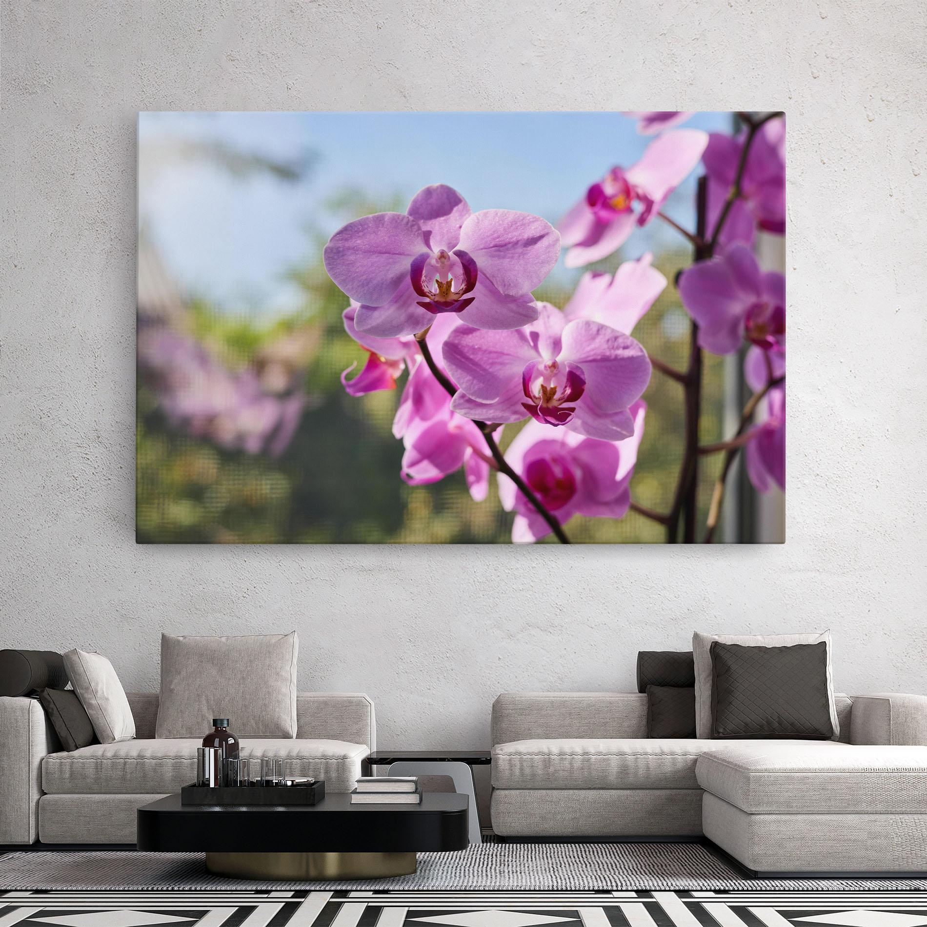Leinwandbild Orchids In The Garden mockup 2
