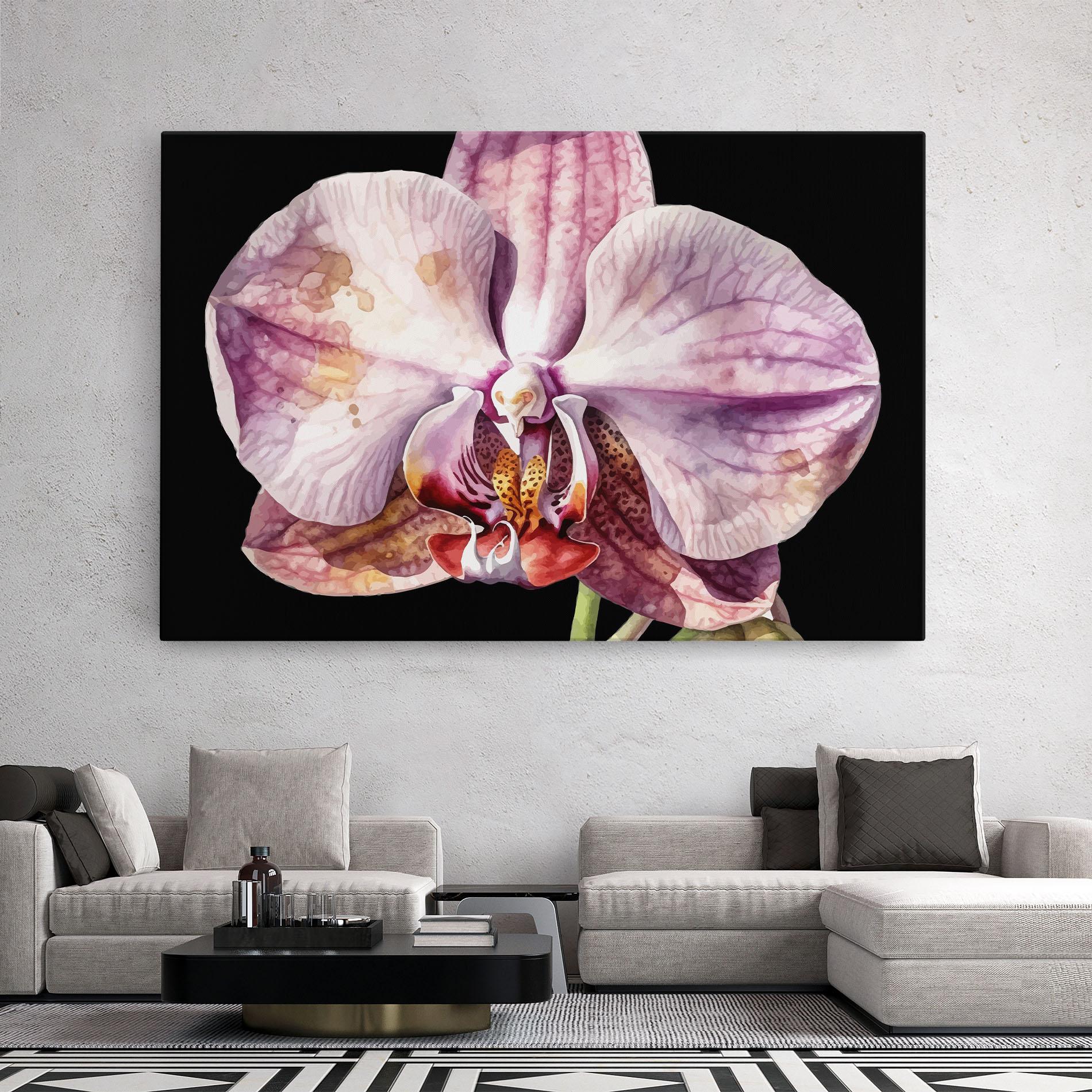 Leinwandbild Painted Orchid mockup 2