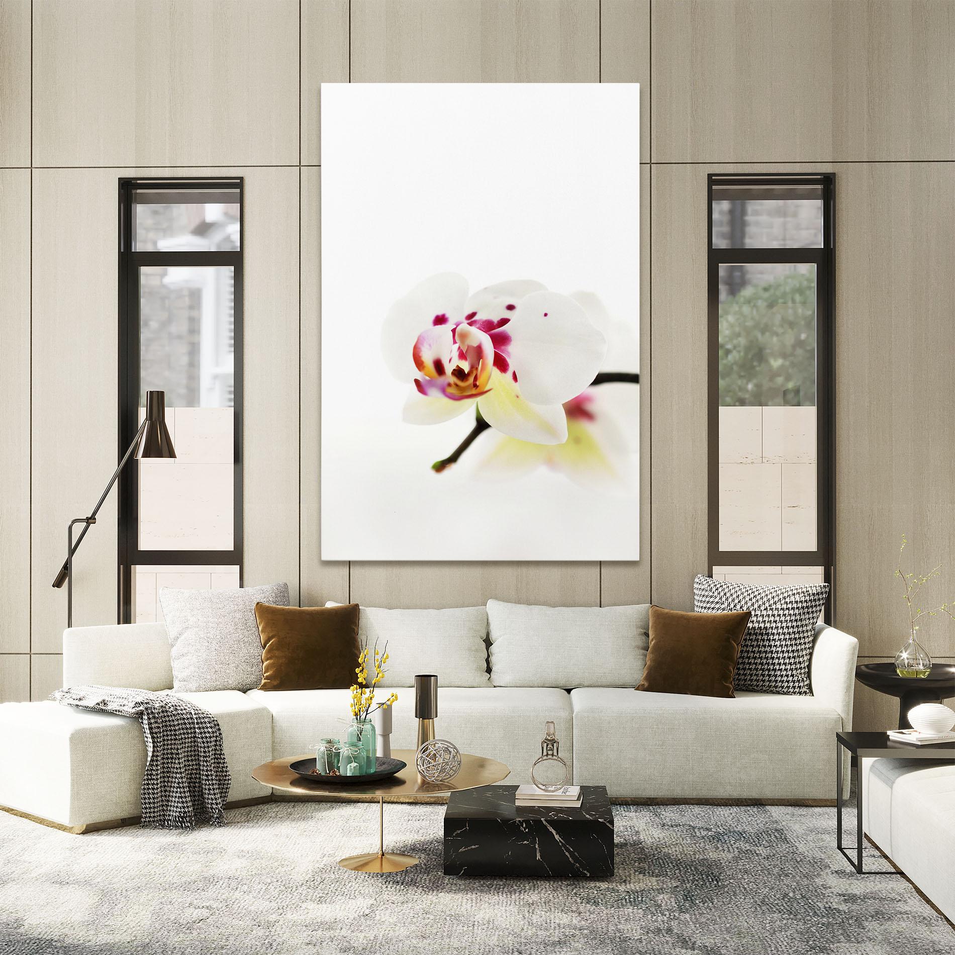 Leinwandbild Clean White Orchid mockup 2
