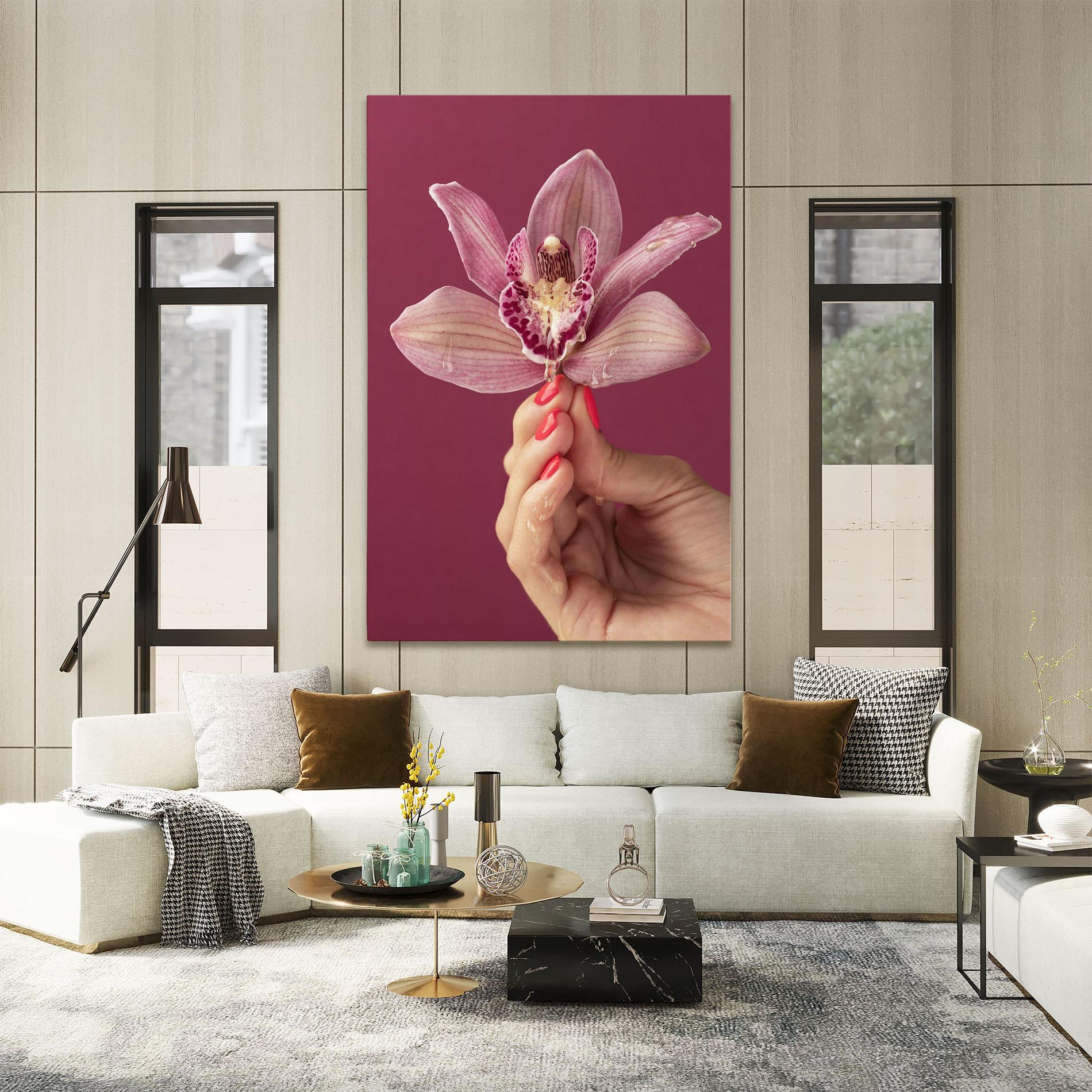 Leinwandbild Orchid Holding mockup 2