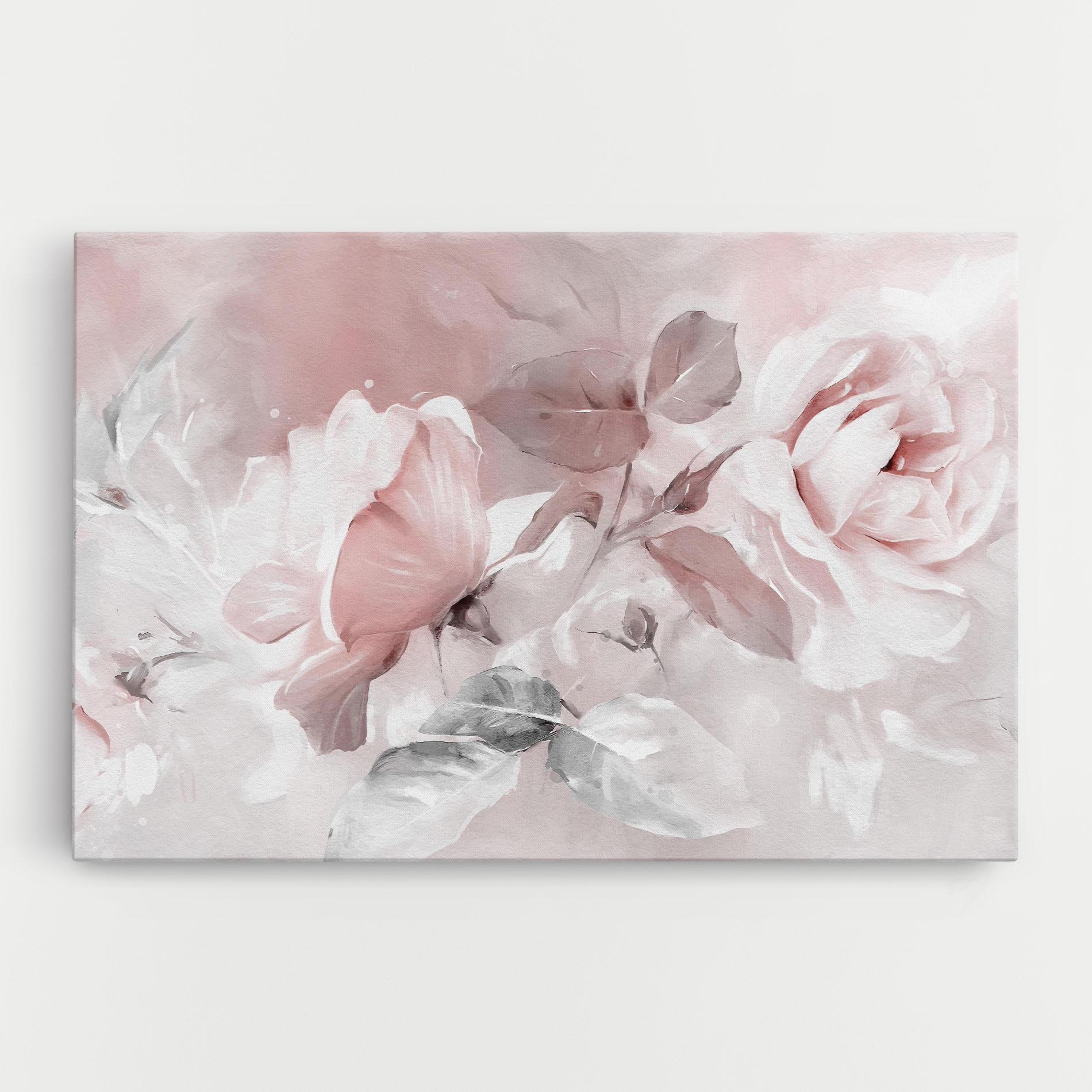 Leinwandbild Abstract Pink Flowers mockup 0