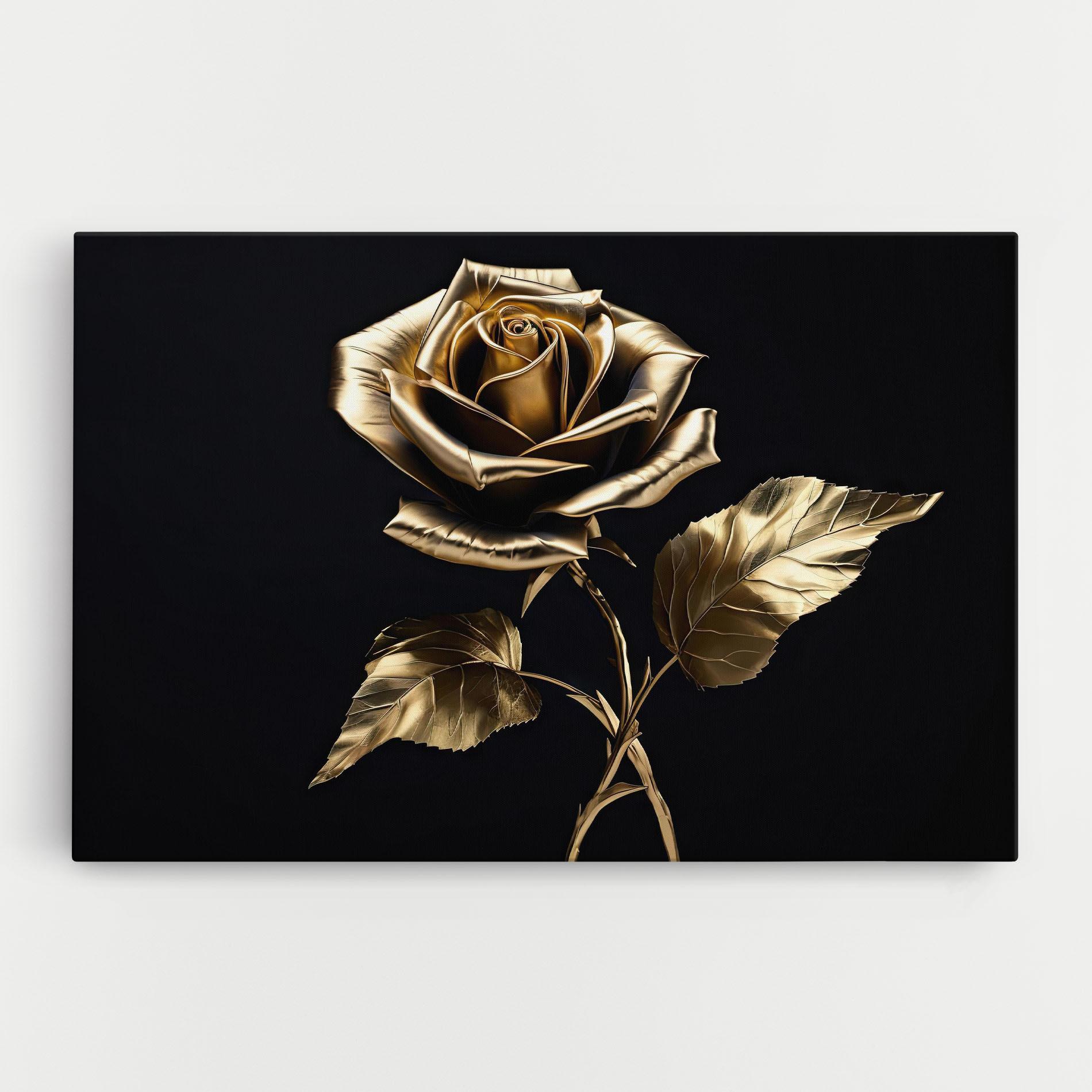 Leinwandbild Beautiful Golden Rose mockup 0