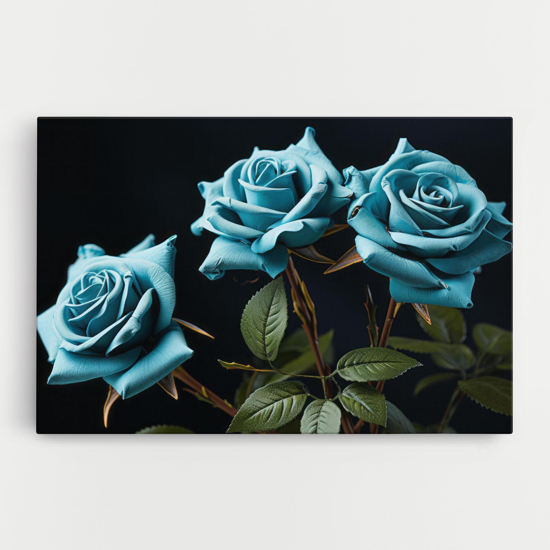 Leinwandbild Blue Roses mockup 0