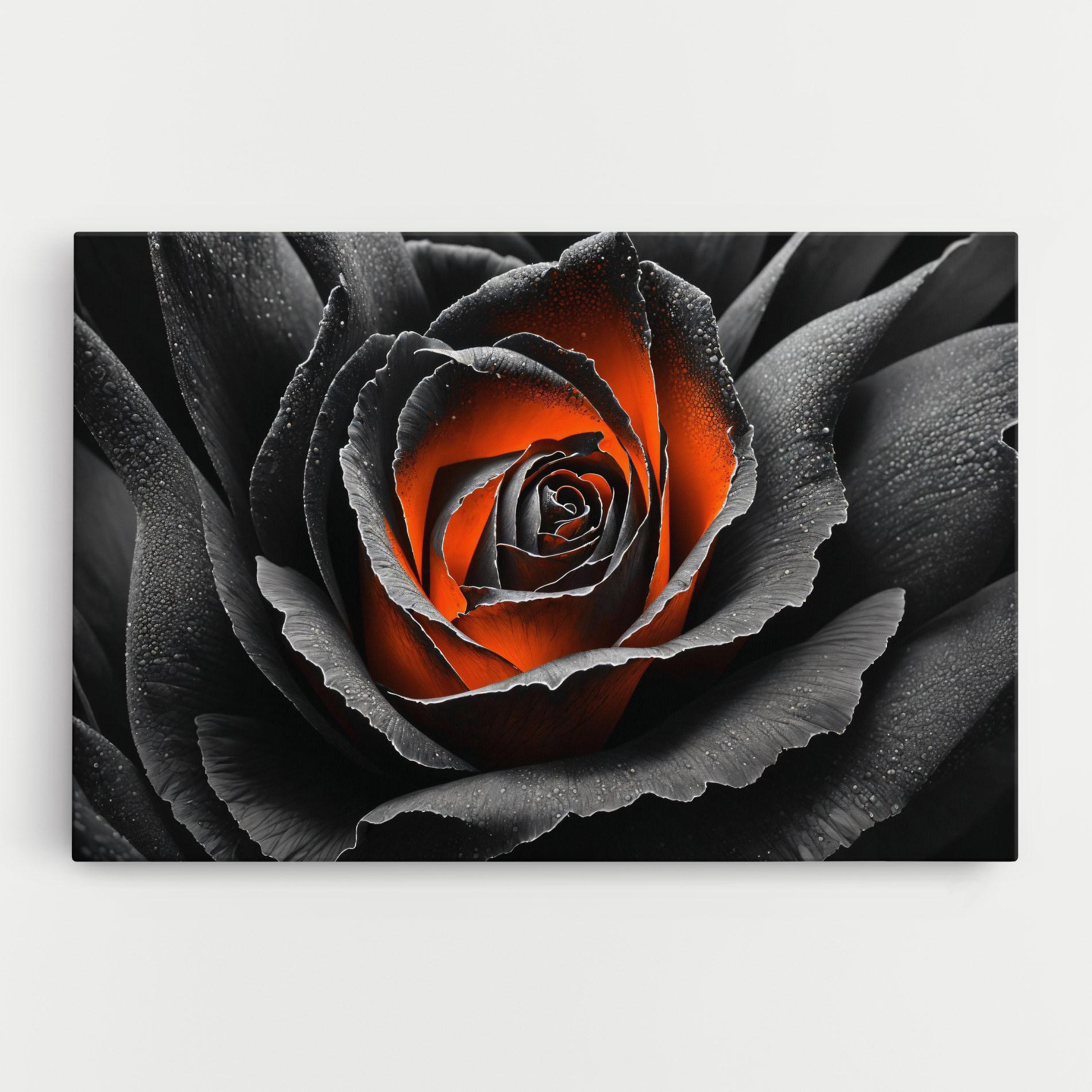 Leinwandbild Grey Orange Rose mockup 0