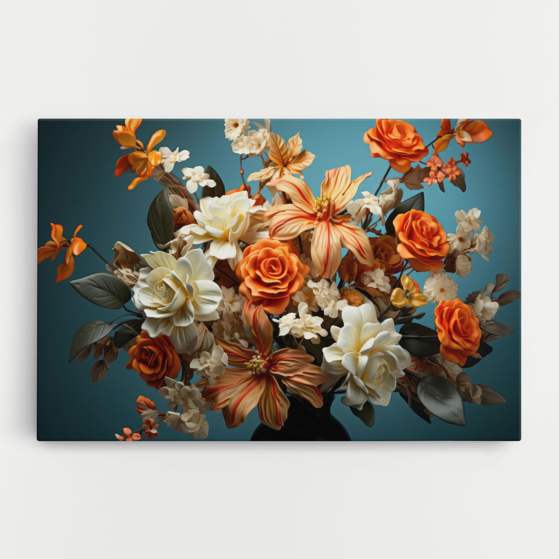 Leinwandbild Orange Cream Rose mockup 0