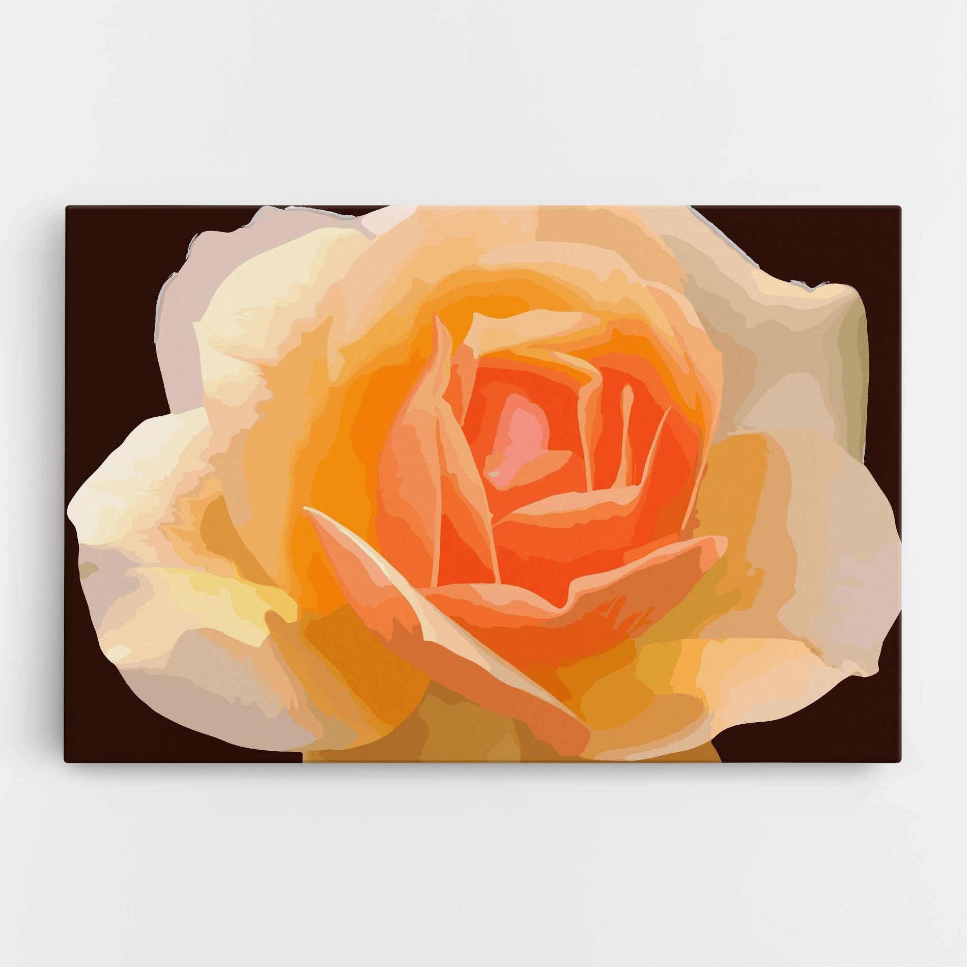 Leinwandbild Orange Rose Ioana mockup 0