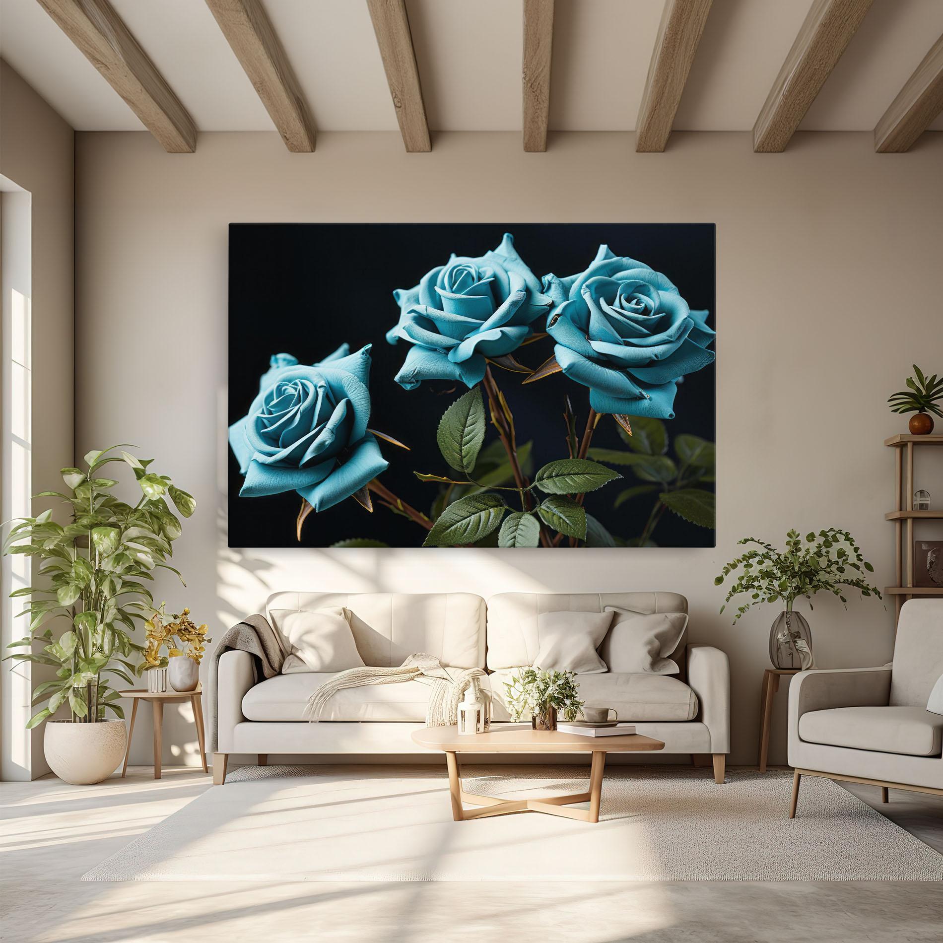 Leinwandbild Blue Roses mockup 6