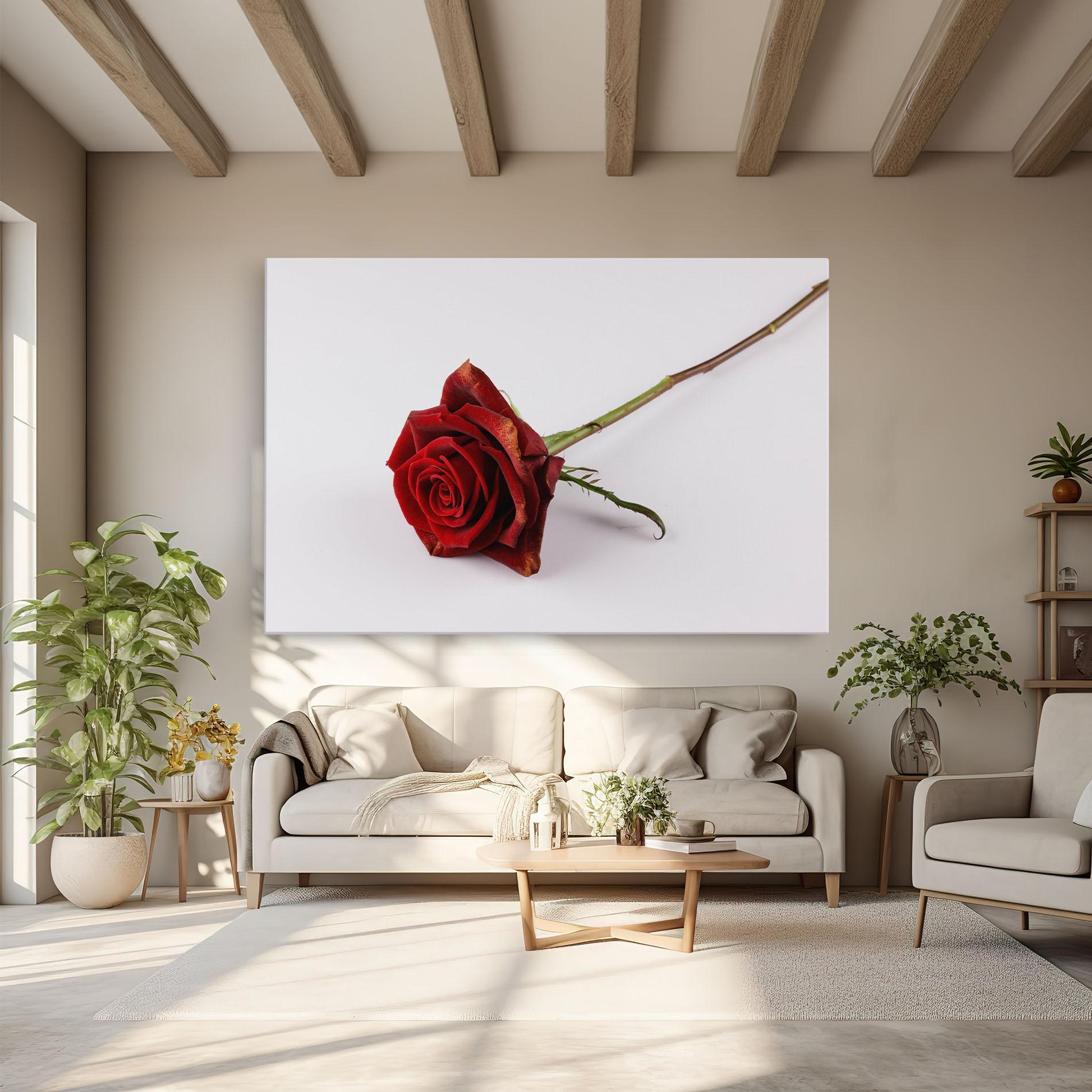 Leinwandbild Lonely Rose mockup 6