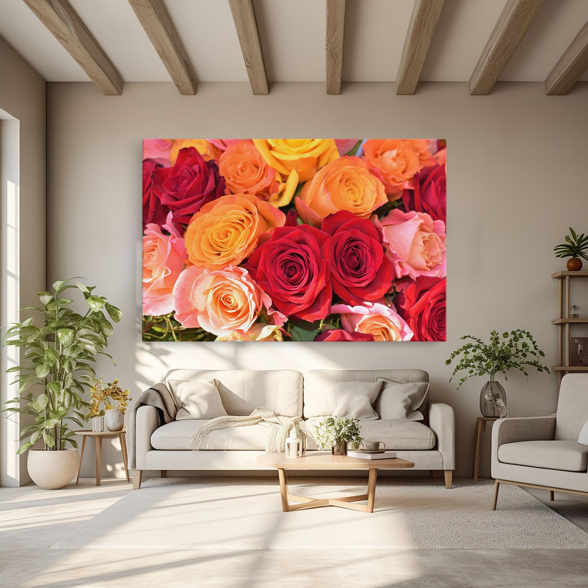 Leinwandbild Mixed Roses mockup 6