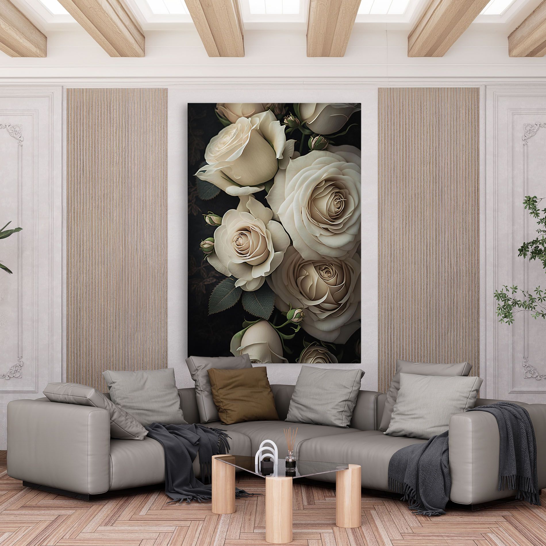 Cream Roses Close Up mockup 6