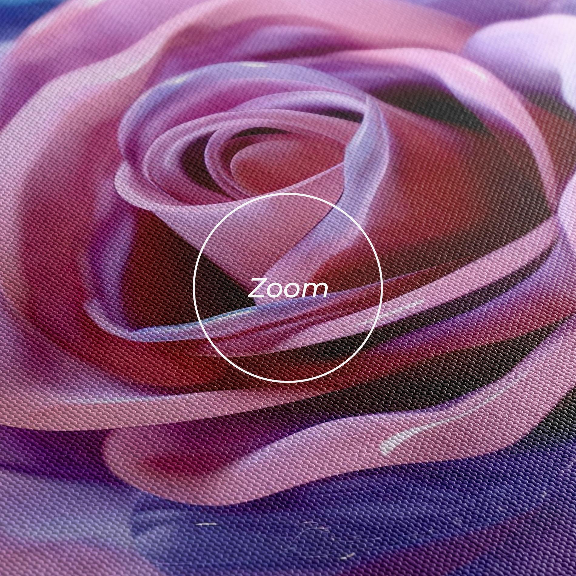 Leinwandbild Beautiful Blue Pink Rose mockup 3
