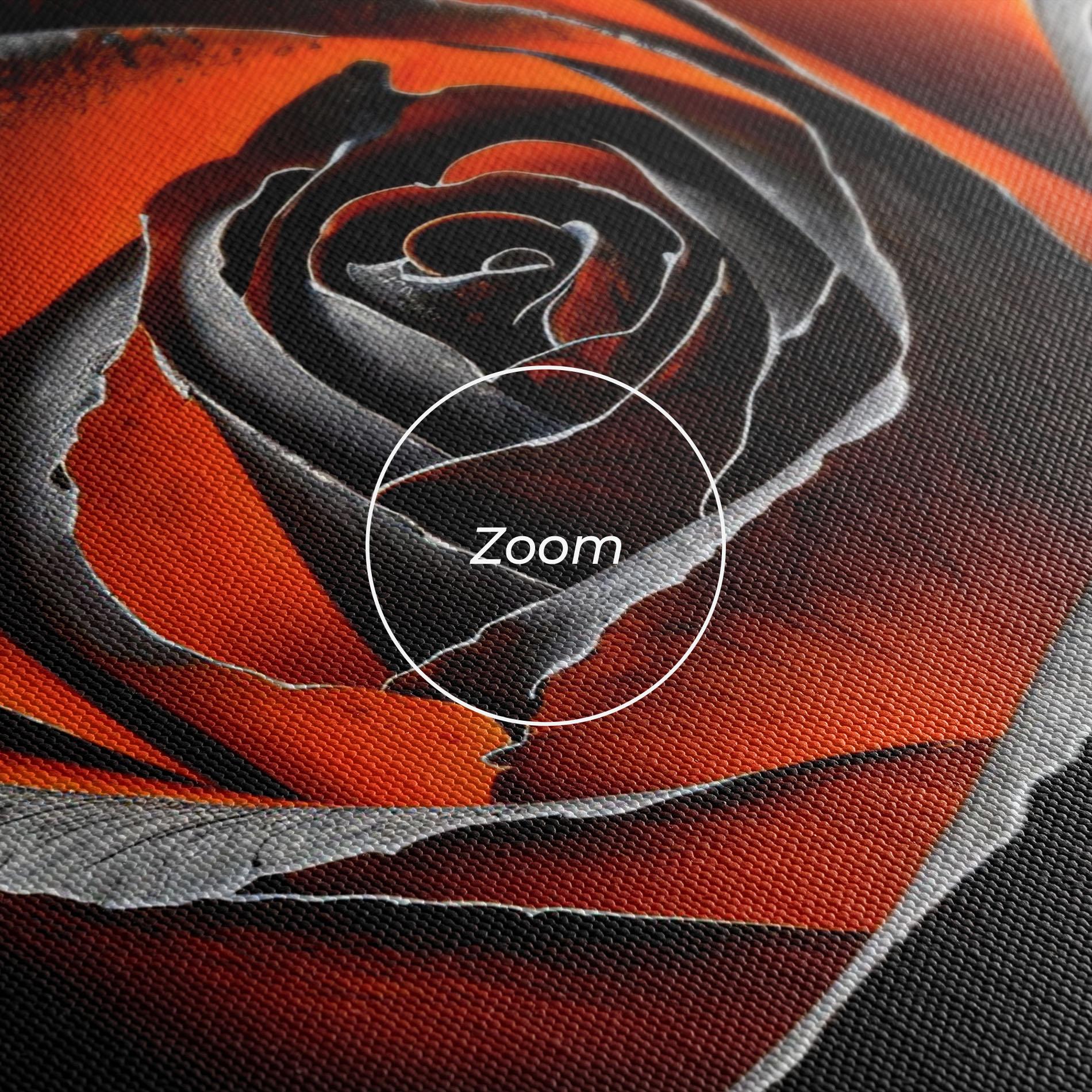 Leinwandbild Grey Orange Rose mockup 3