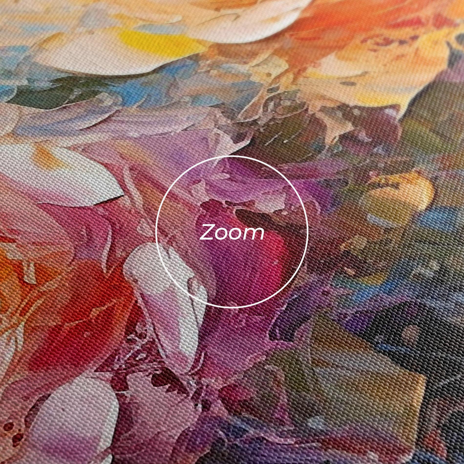 Leinwandbild Light Orange Rose Painting mockup 3