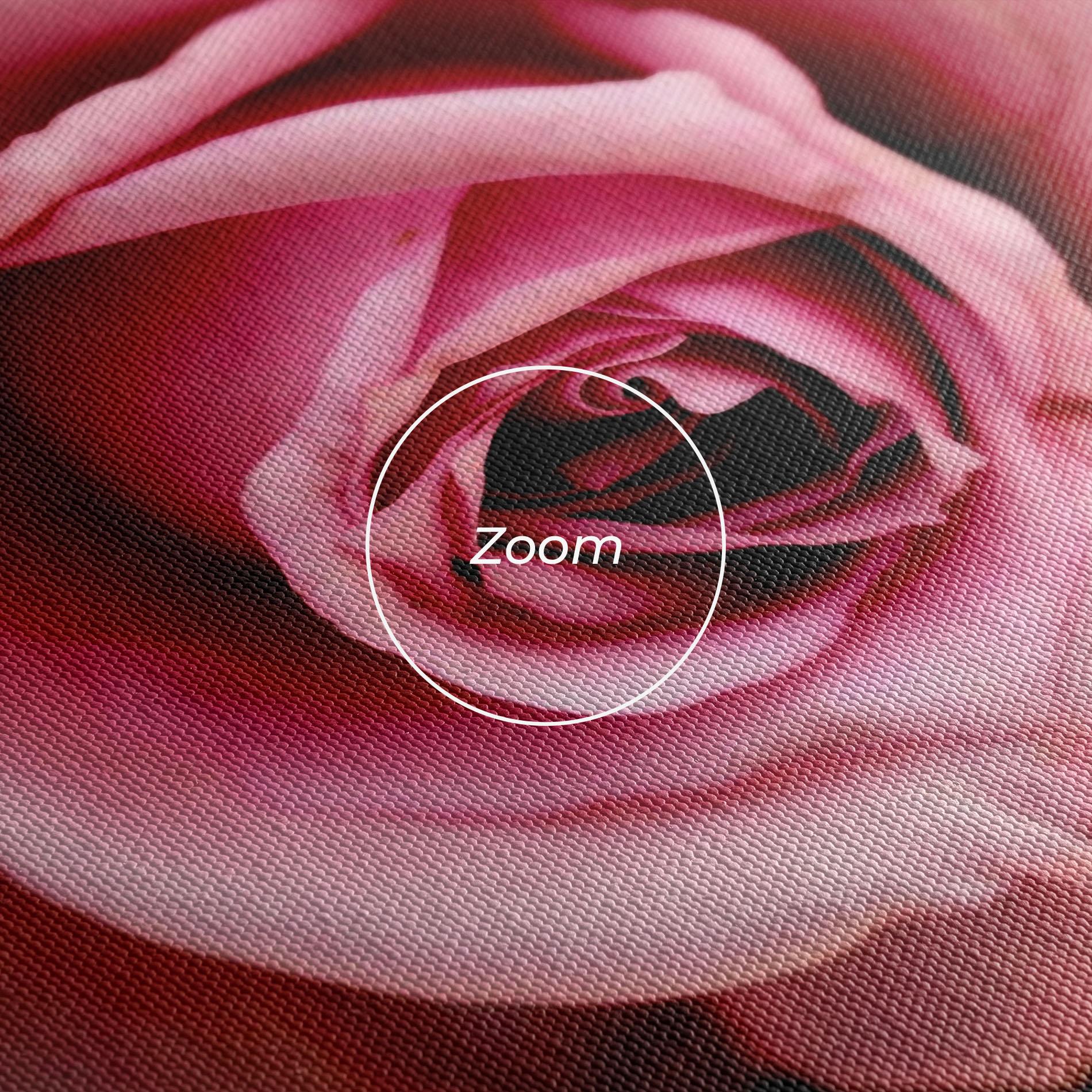 Leinwandbild Opened Pink Rose mockup 3