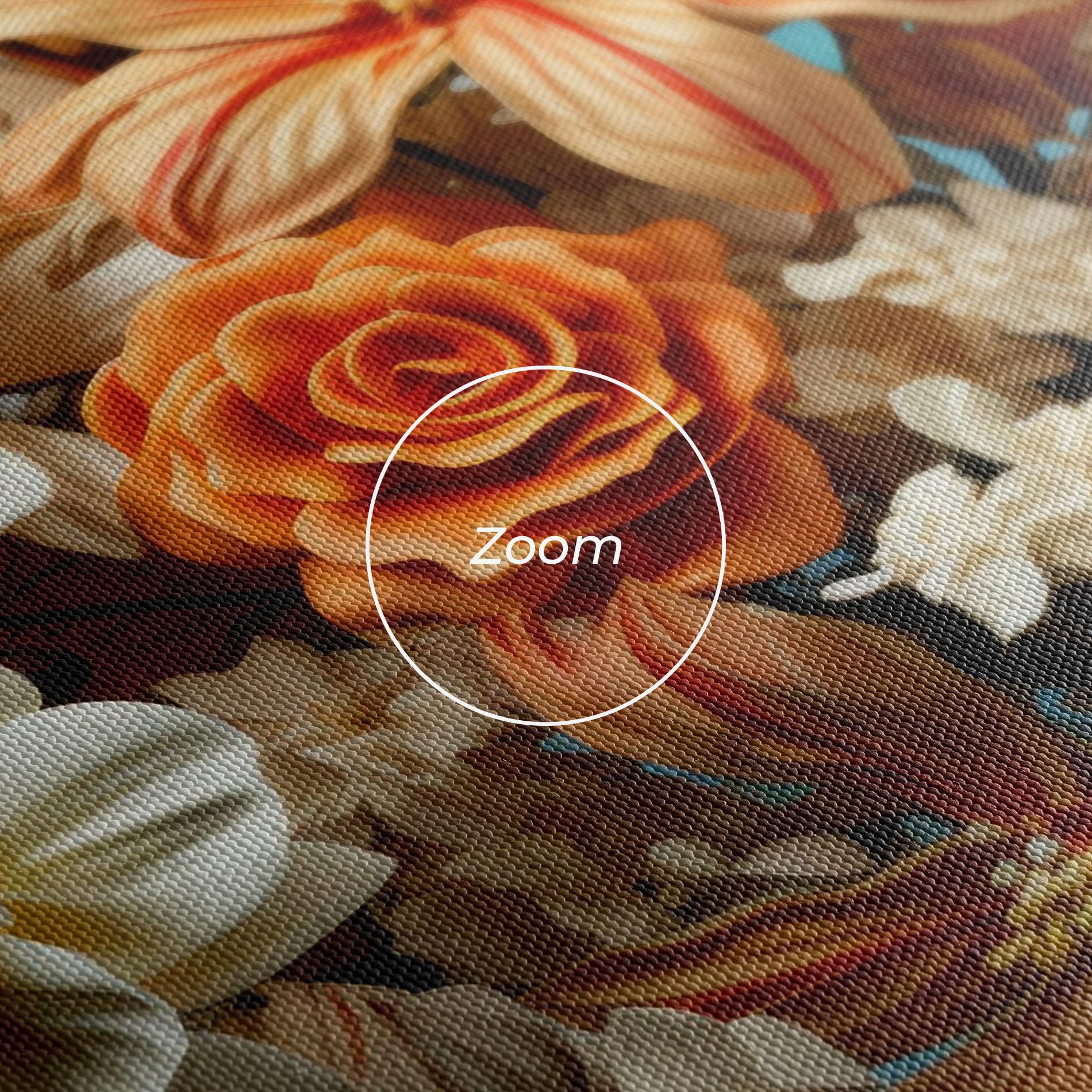 Leinwandbild Orange Cream Rose mockup 3