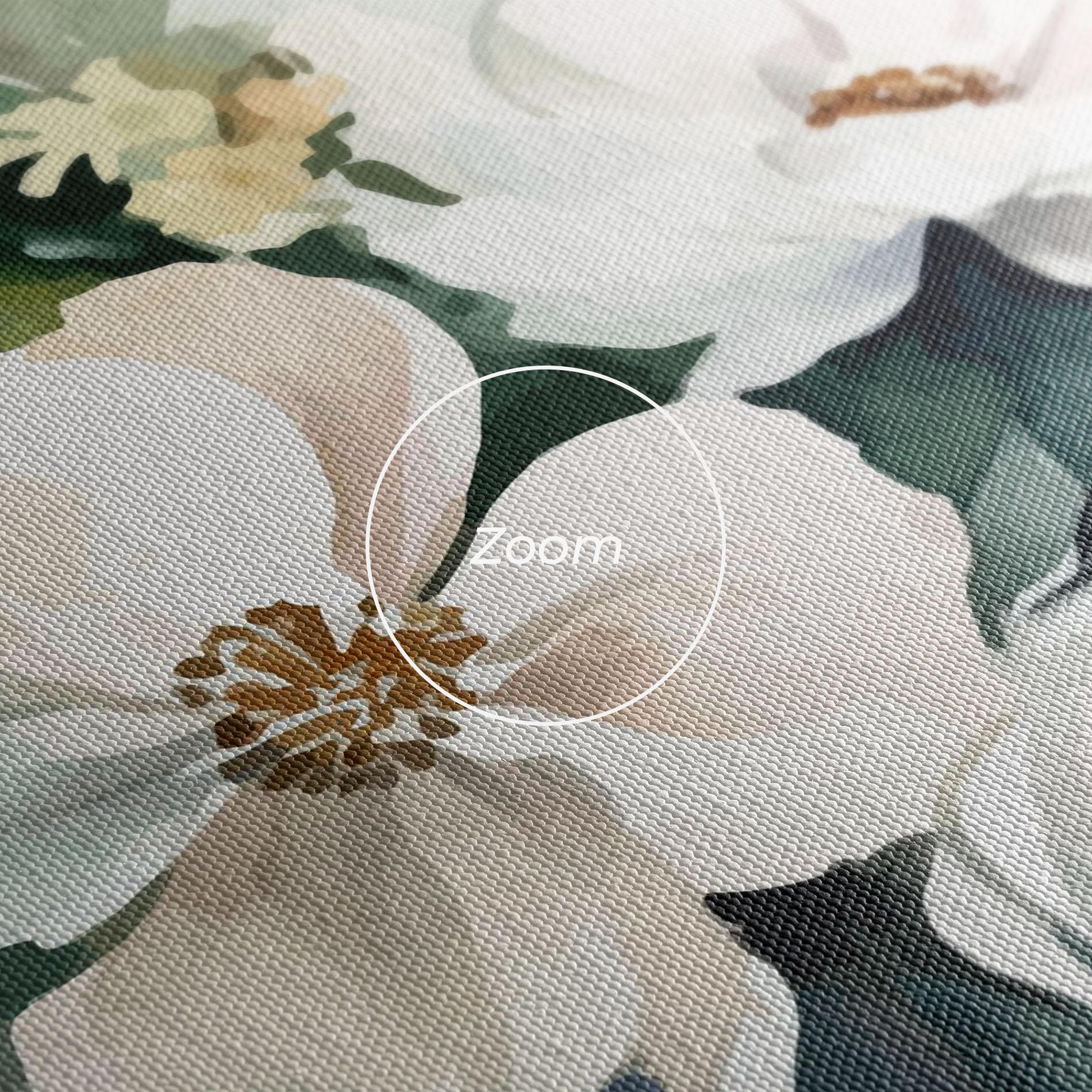 Leinwandbild White Rose Paint mockup 3