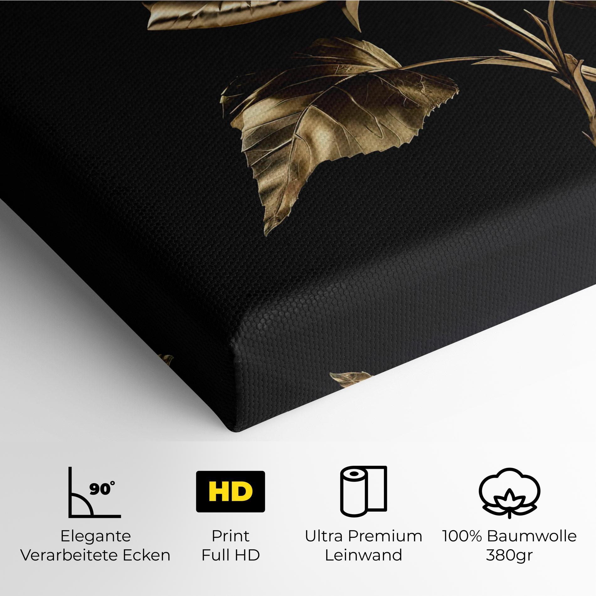 Leinwandbild Beautiful Golden Rose mockup 4