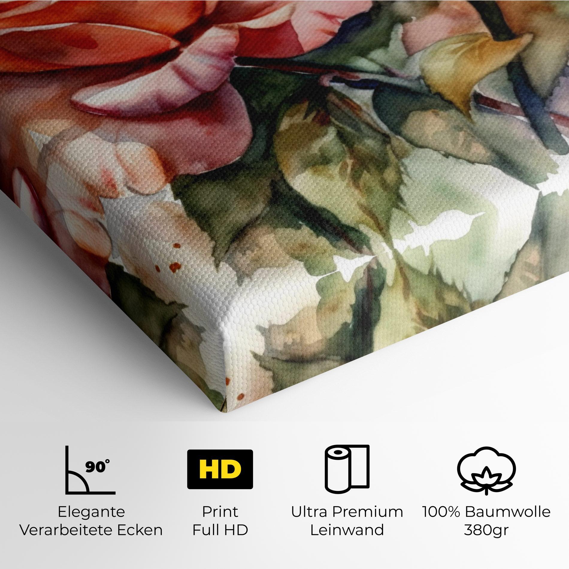 Leinwandbild Big Rose Painted mockup 4