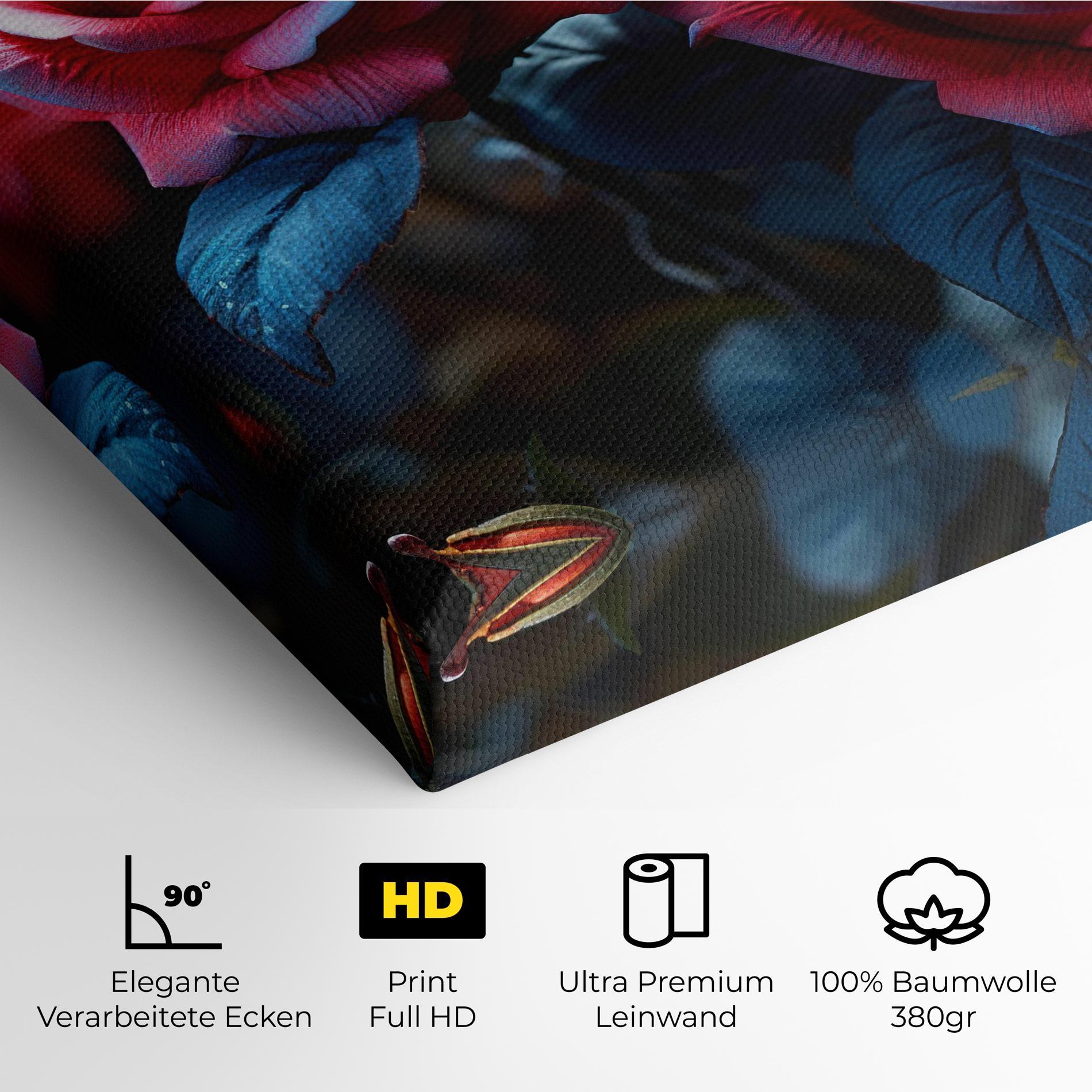 Leinwandbild Dark Pink Rose mockup 4