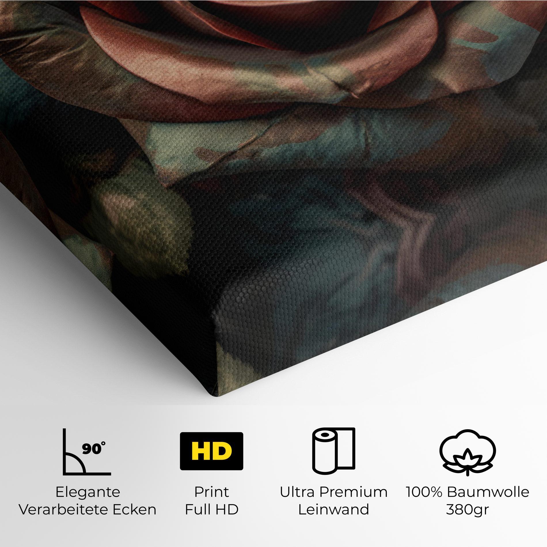 Leinwandbild Exotic Blue Rose mockup 4