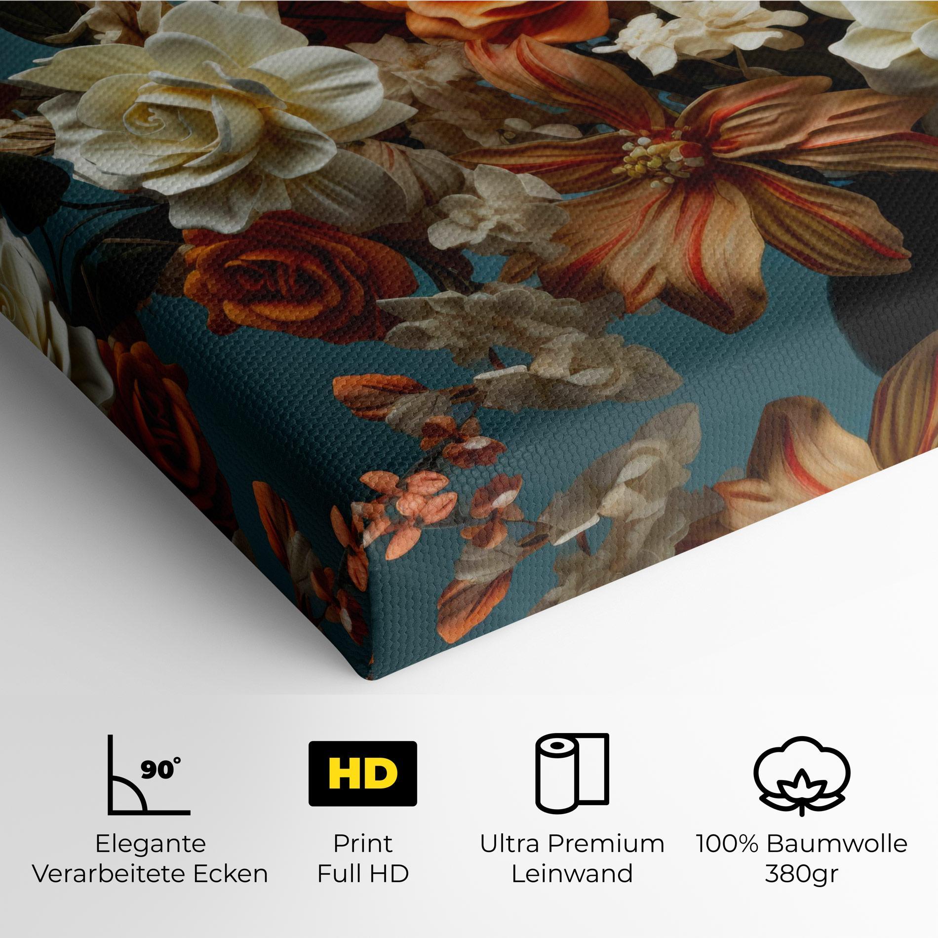 Leinwandbild Orange Cream Rose mockup 4