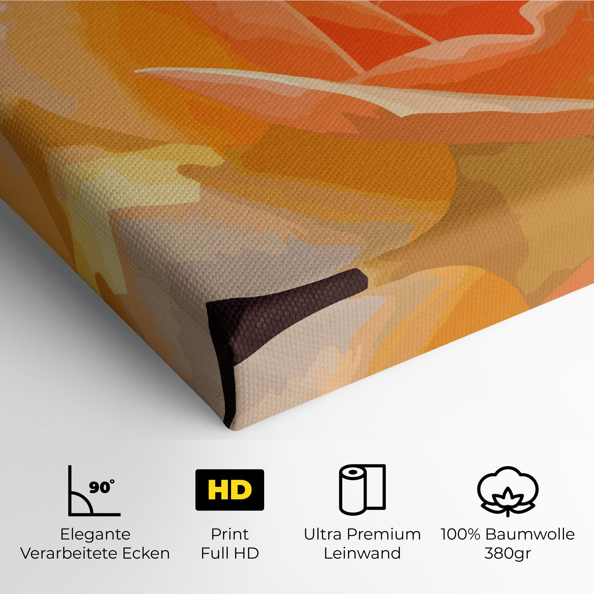 Leinwandbild Orange Rose Ioana mockup 4