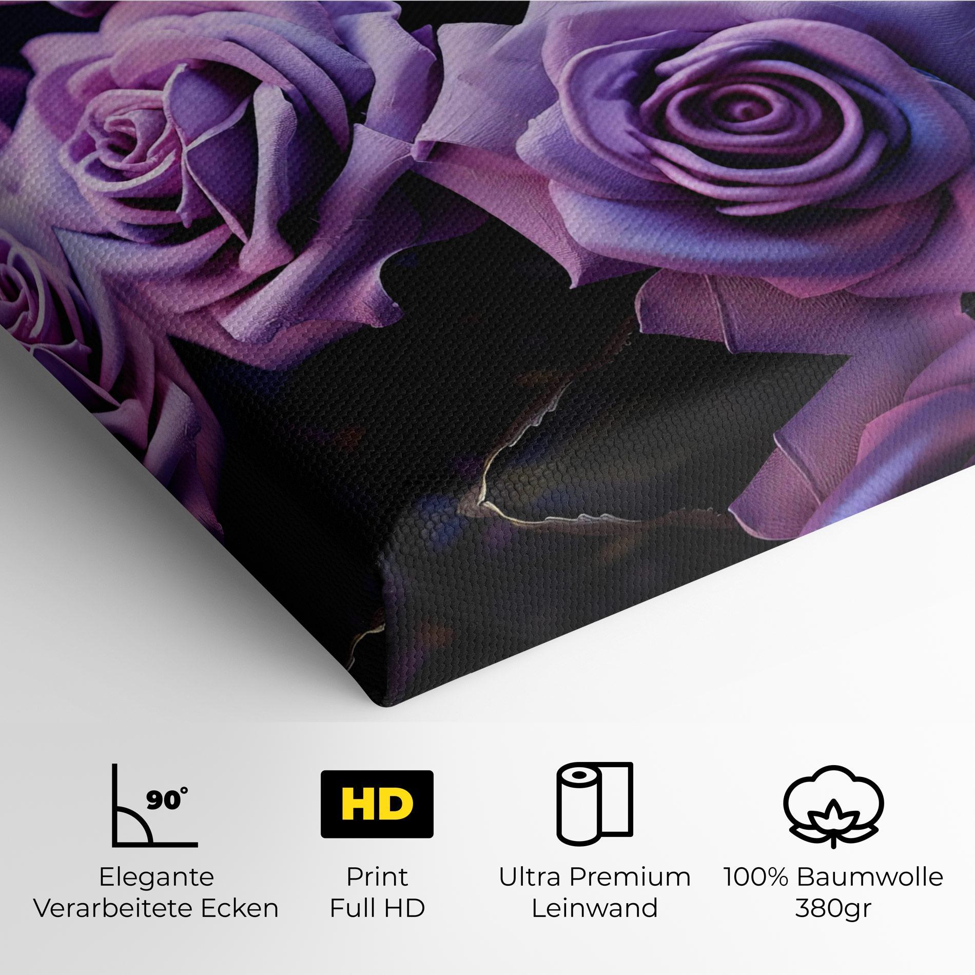 Leinwandbild Pastel Purple Rose mockup 4