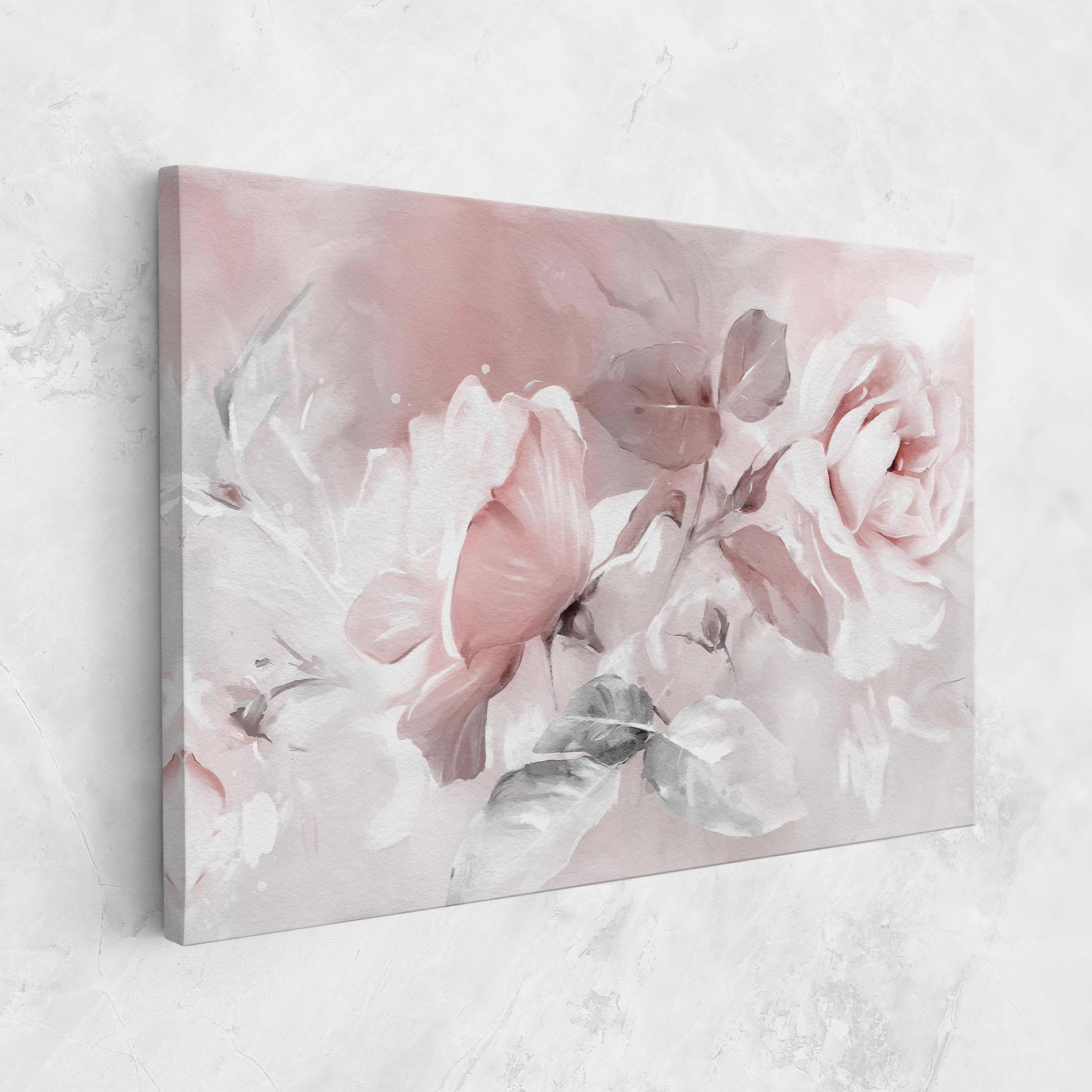 Leinwandbild Abstract Pink Flowers mockup 1