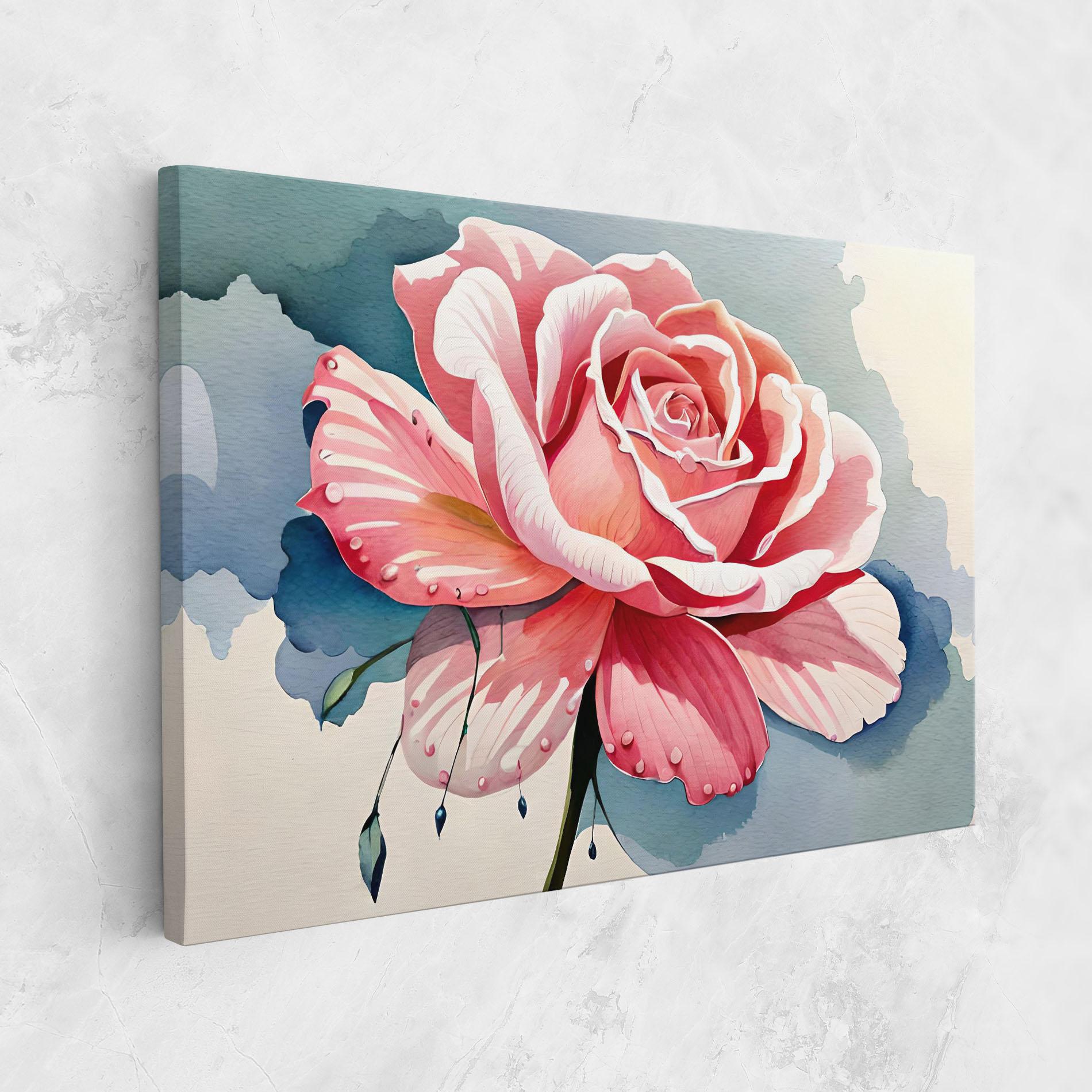 Leinwandbild Bih Pink Rose mockup 1