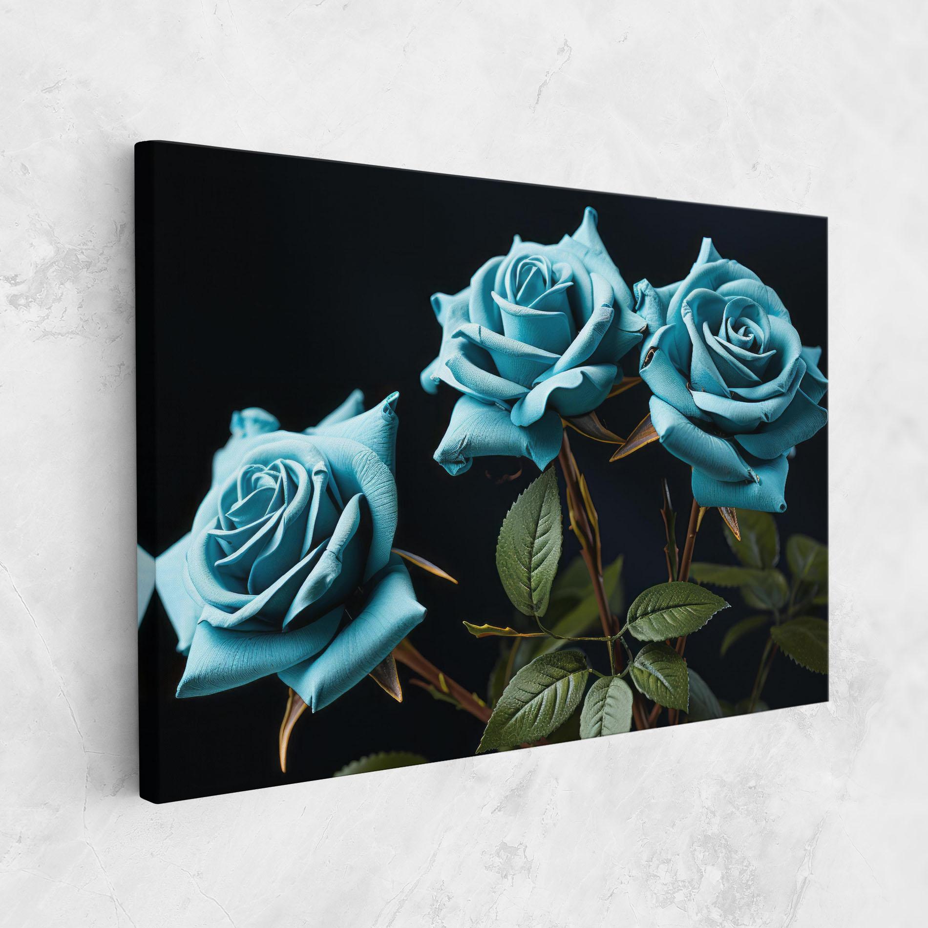 Leinwandbild Blue Roses mockup 1