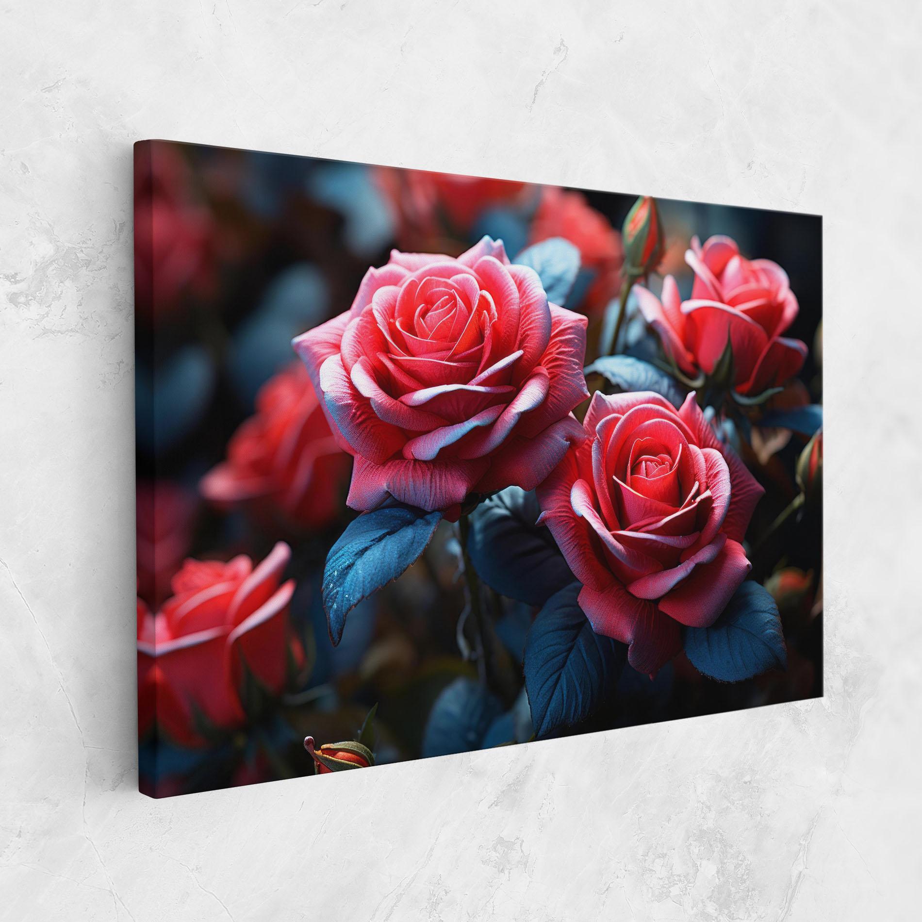 Leinwandbild Dark Pink Rose mockup 1