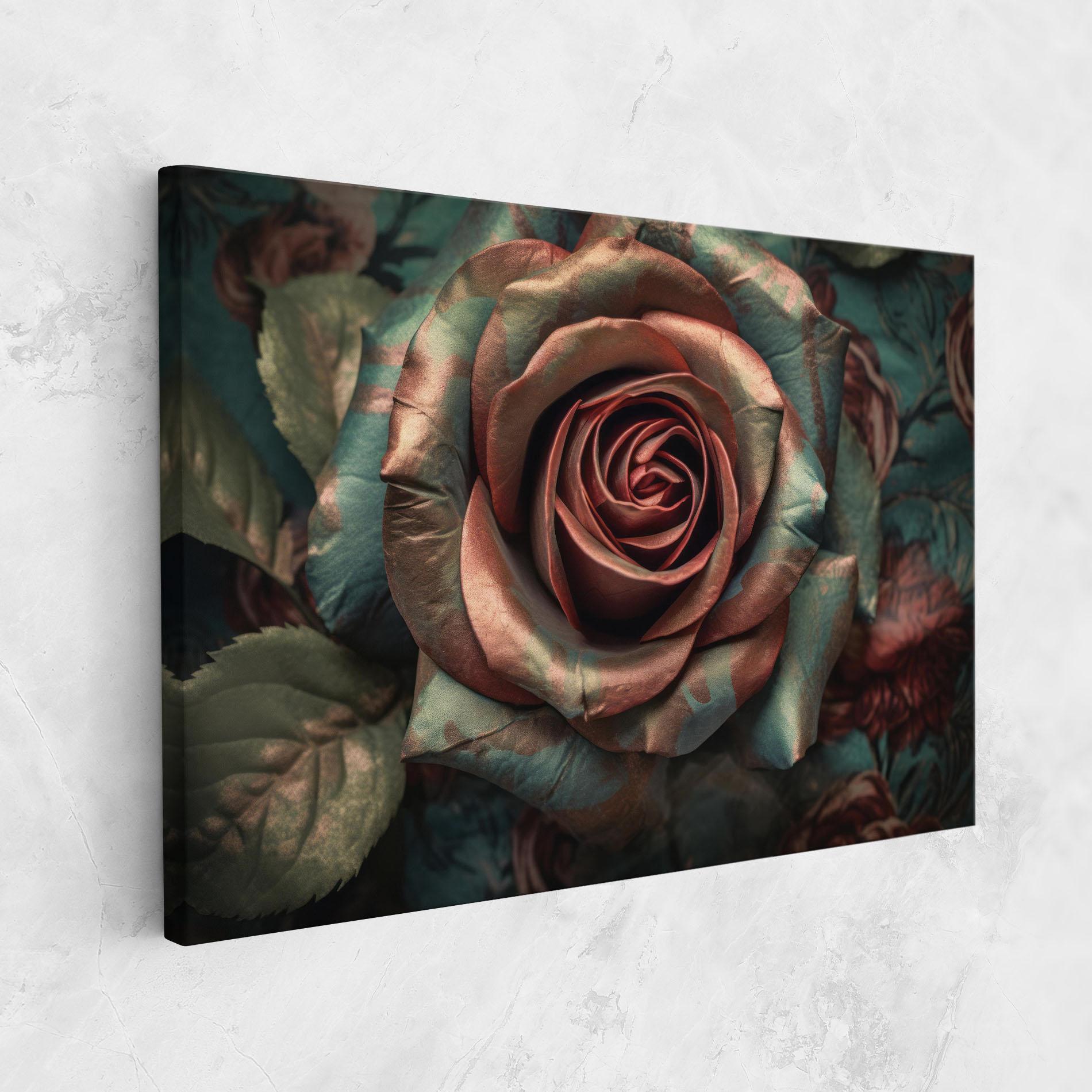 Leinwandbild Exotic Blue Rose mockup 1