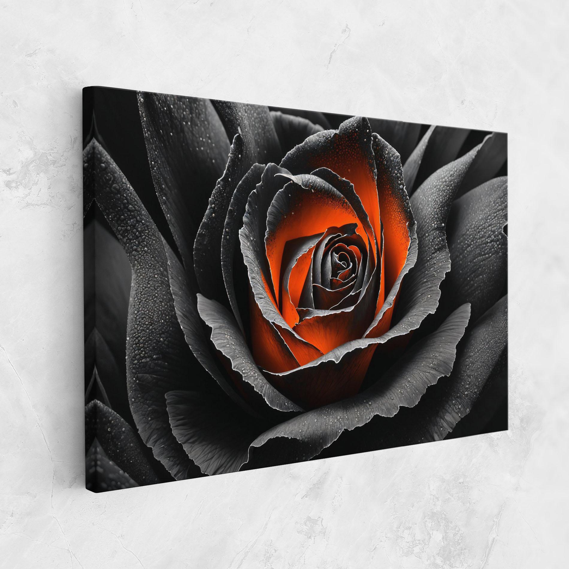 Leinwandbild Grey Orange Rose mockup 1