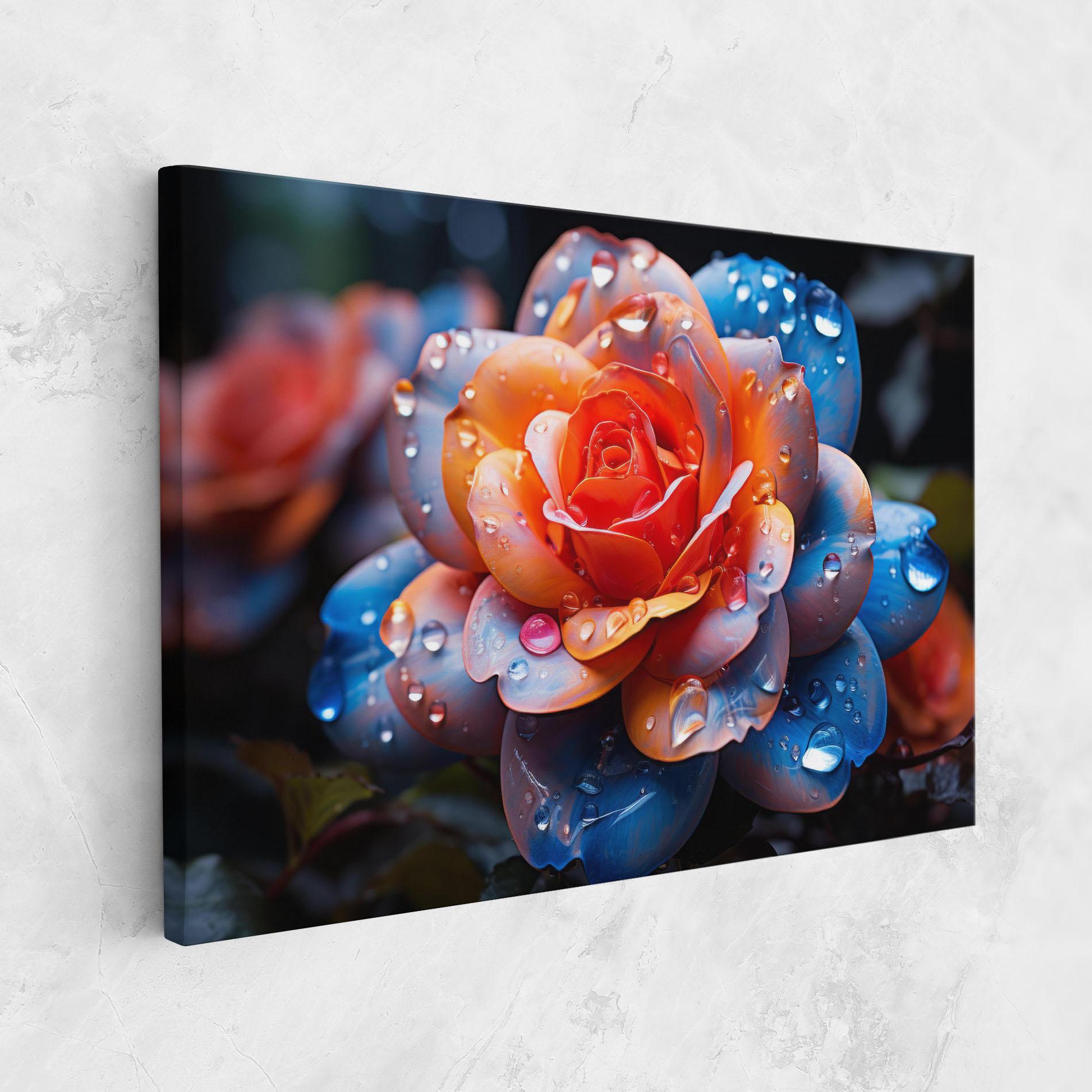 Leinwandbild Orange Blue Rose mockup 1