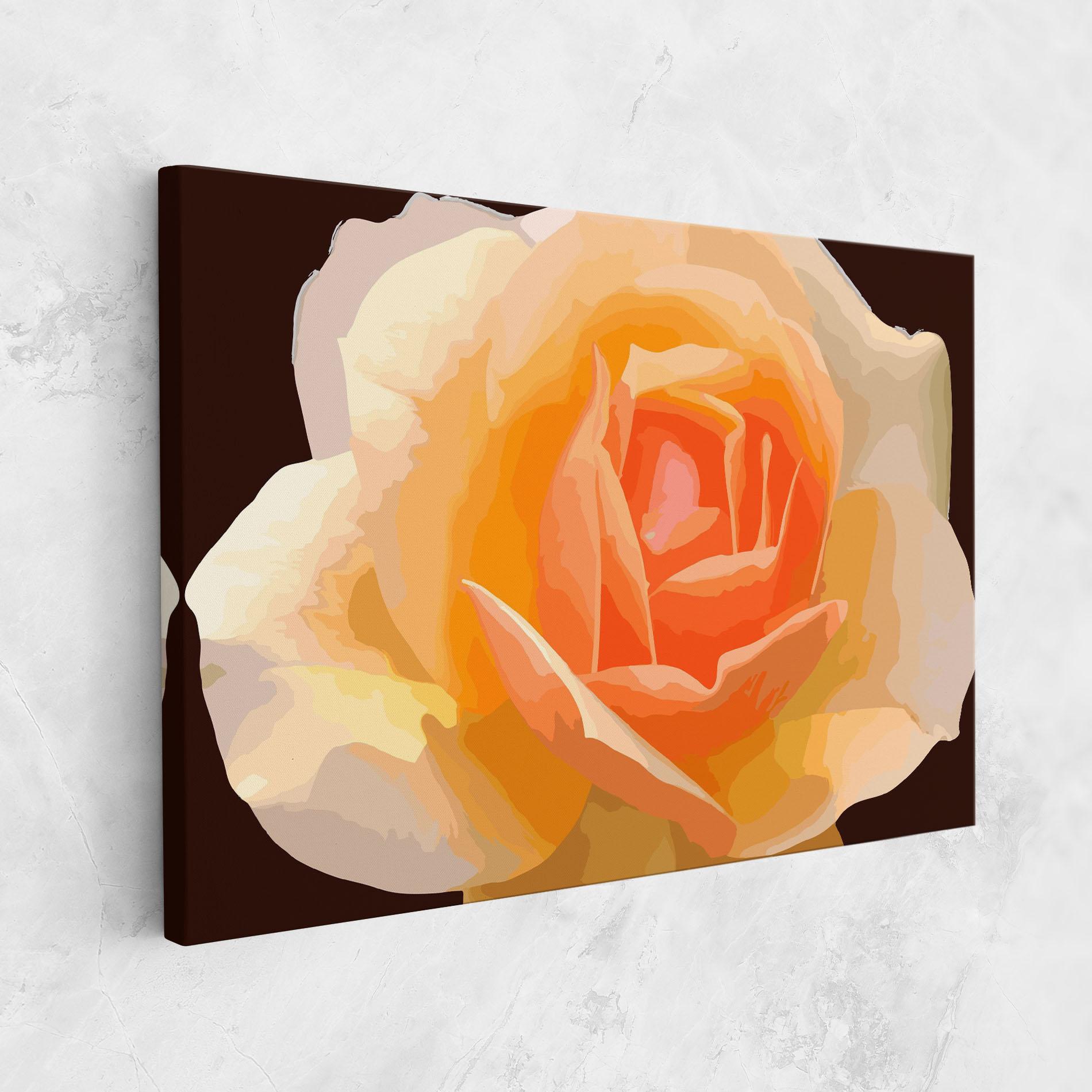 Leinwandbild Orange Rose Ioana mockup 1