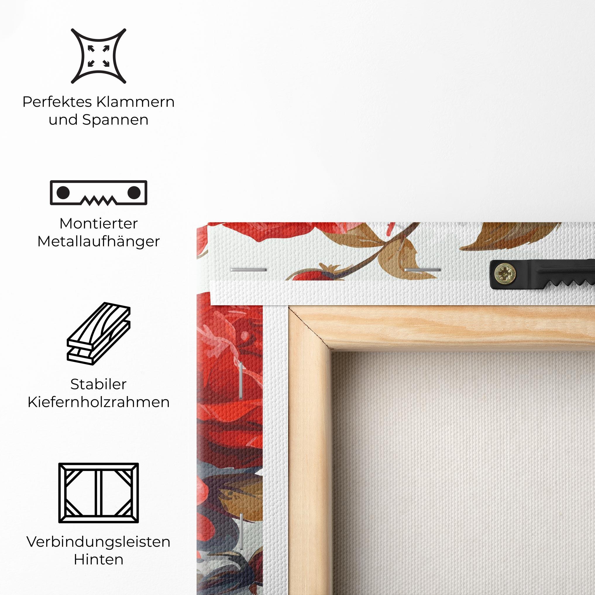 Leinwandbild Beautiful Red Roses mockup 5