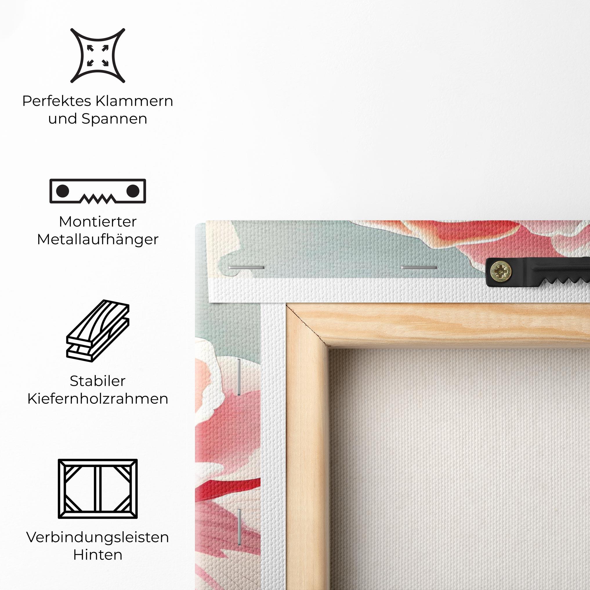 Leinwandbild Bih Pink Rose mockup 5