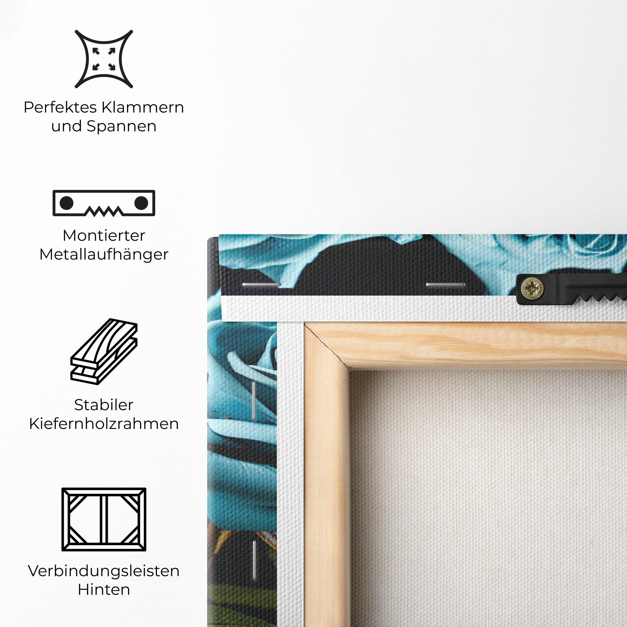 Leinwandbild Blue Roses mockup 5