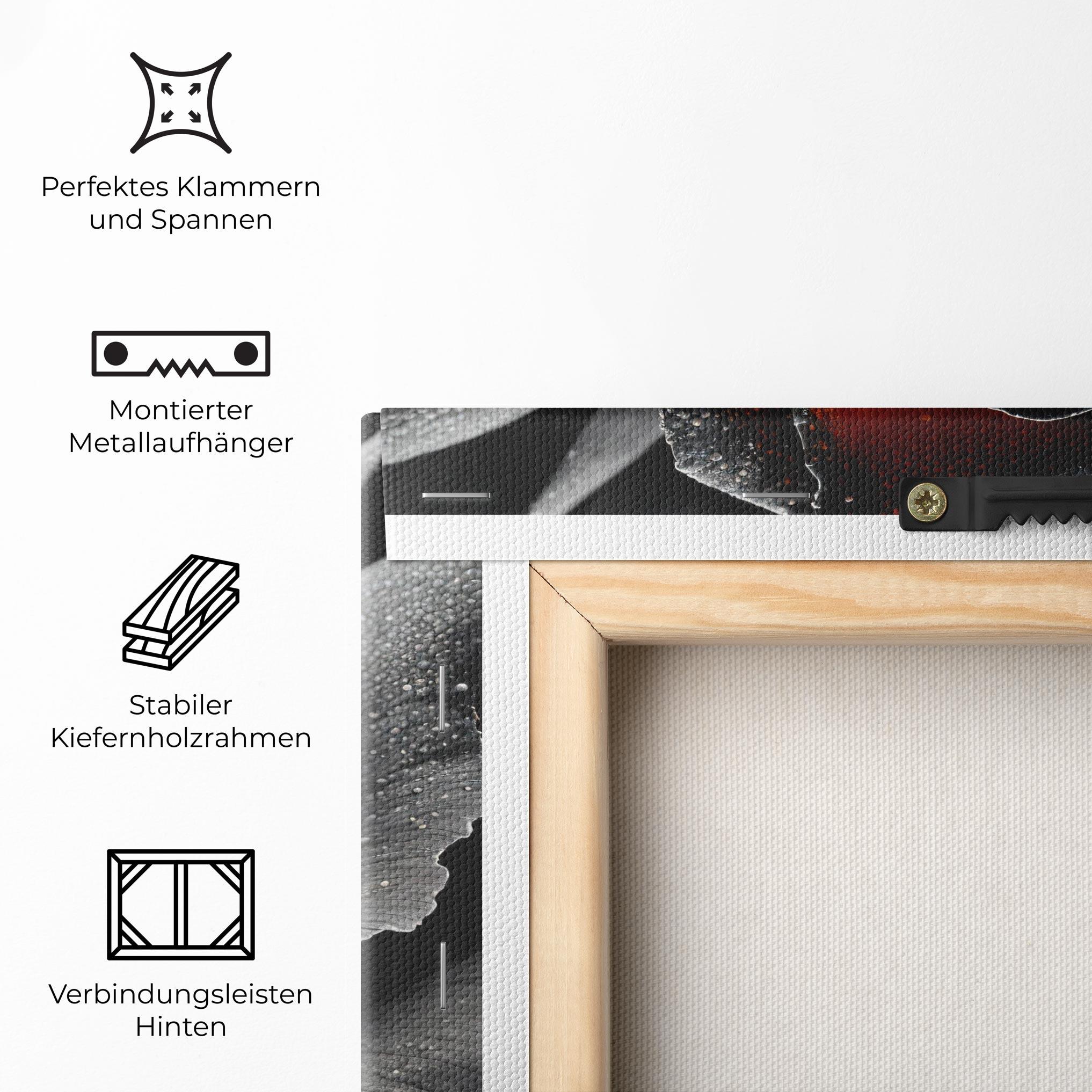 Leinwandbild Grey Orange Rose mockup 5